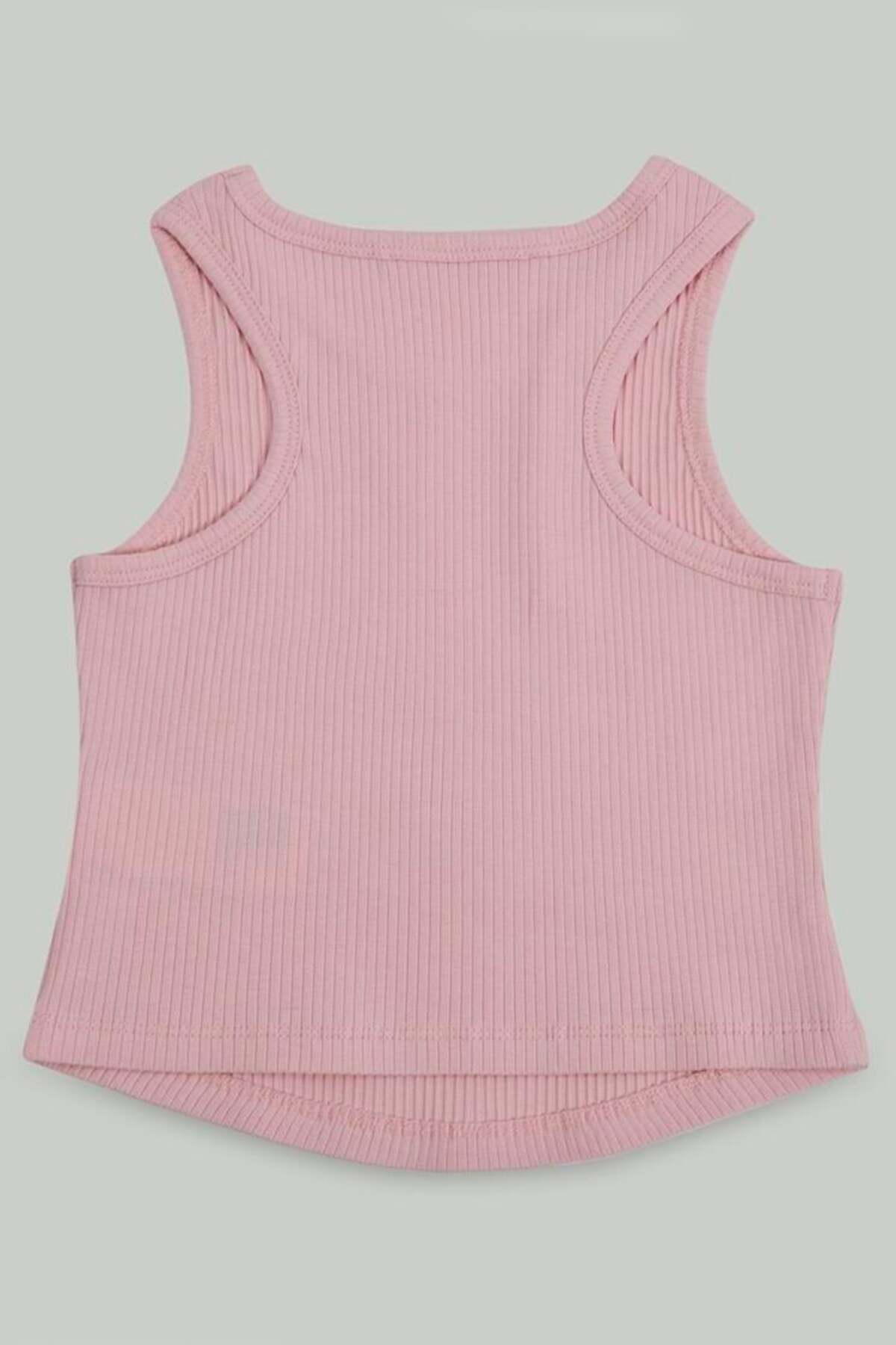 minojoy-Strappy Corded Pink Girl's Undershirt 5
