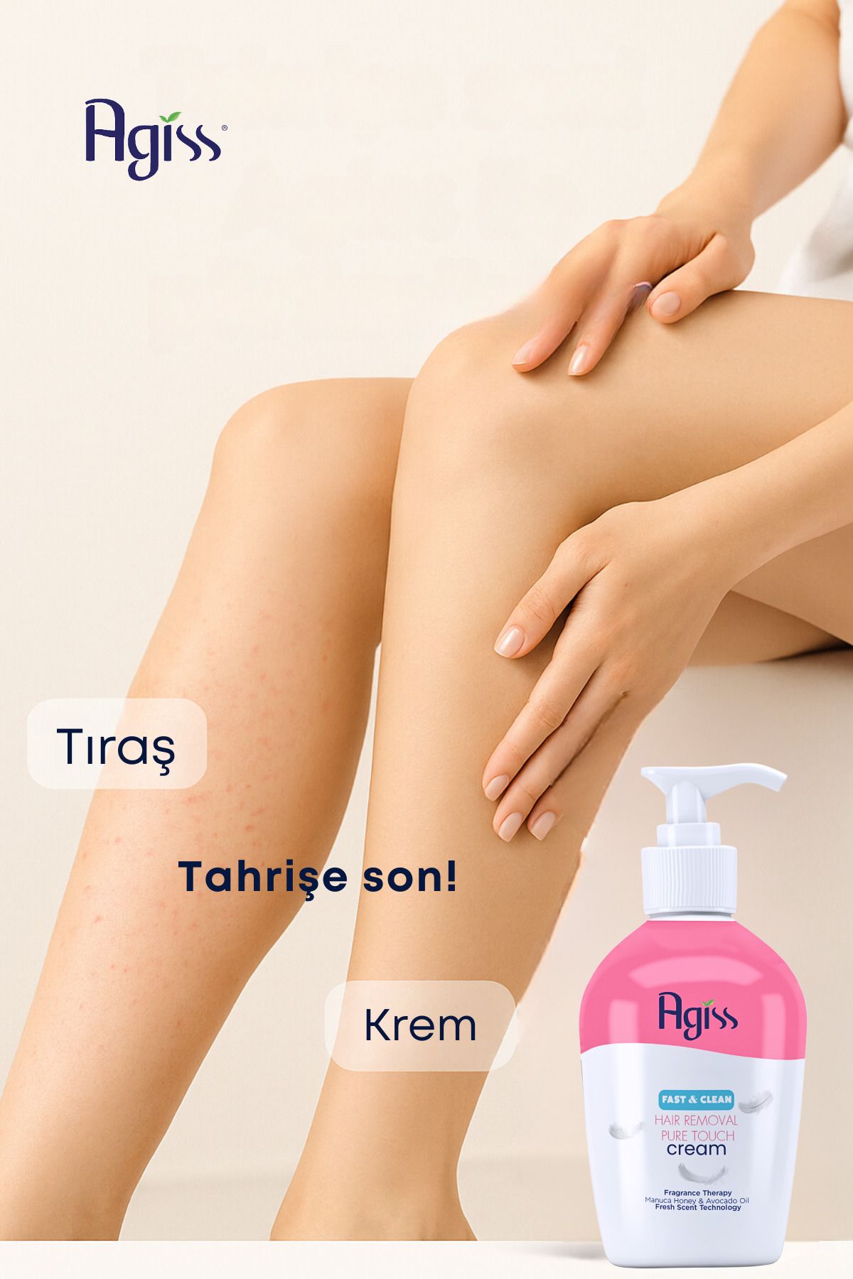 AGISS-PUMPED Hair Removal Cream - 250 ml 7
