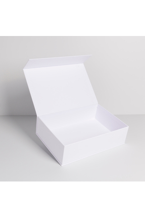 Taze Trend Mıknatıslı Beyaz Mukavva Kutu 30cm X 20cm X 8cm