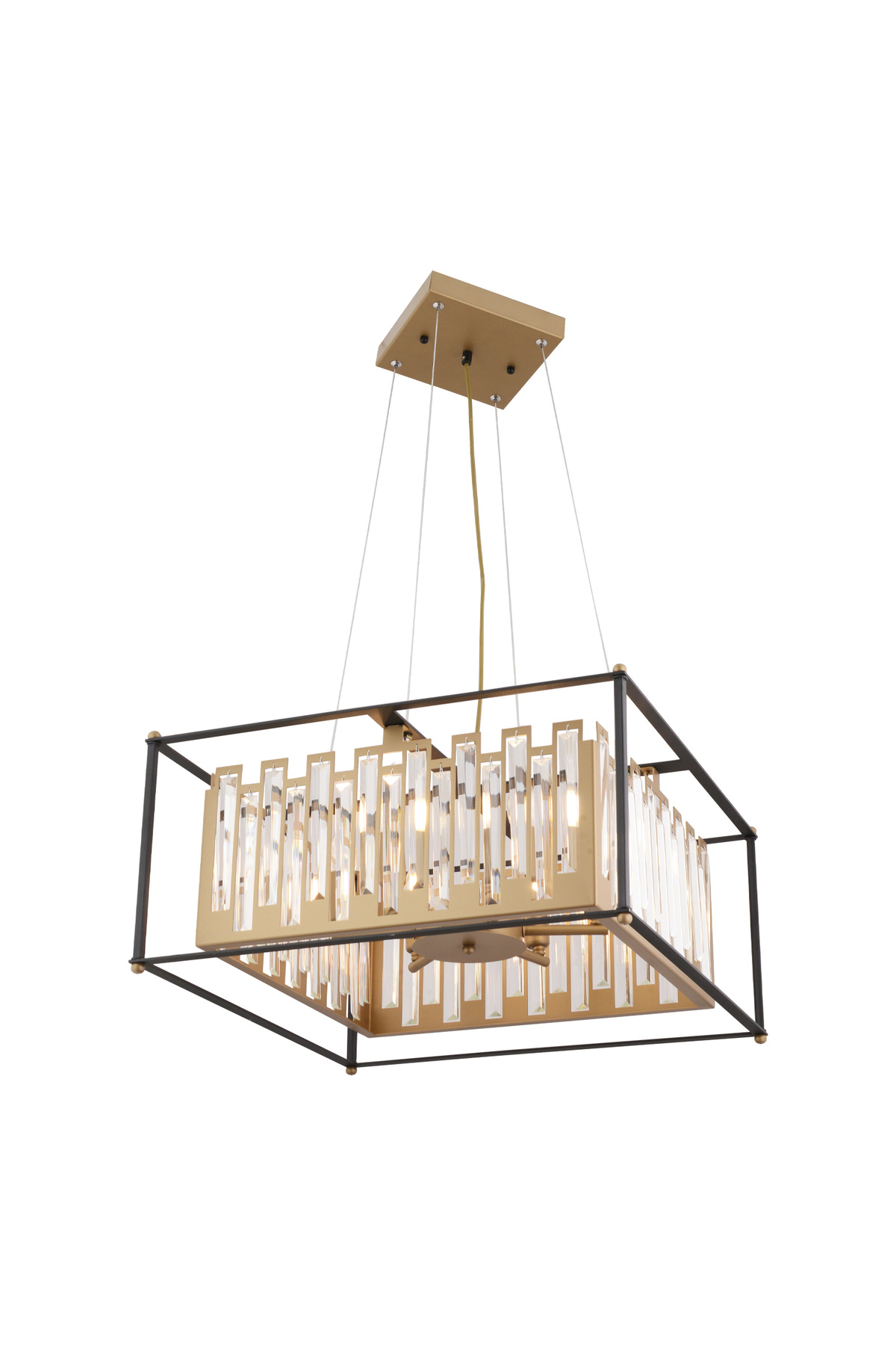 Apliqa-Lustra Cristal HubRom, ADRAN 3916-06-BL-FR 56x100 cm 6xE14-40W Negru /Antiq 5