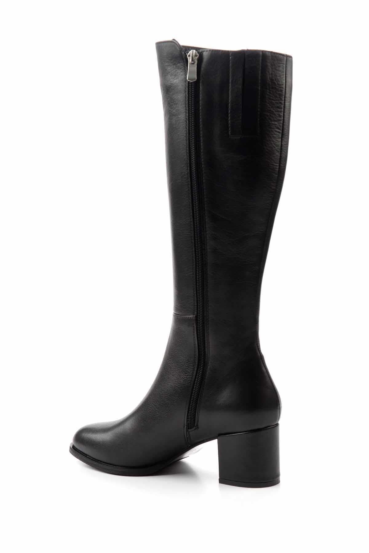 Bambi  Siyah Hakiki Deri Kadın Çizme K03208072003 - Görsel 4