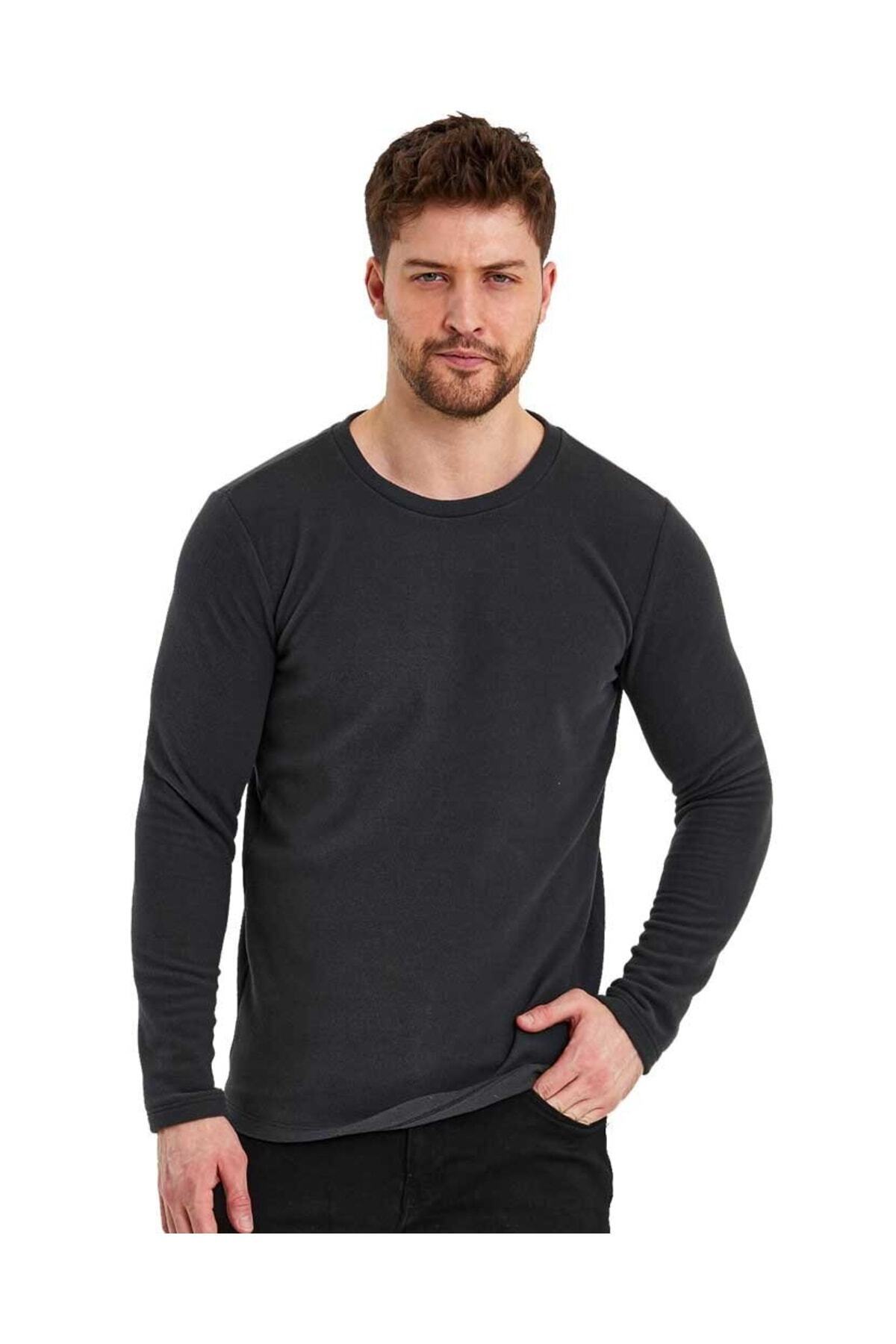Adams-Men's Basic Fleece Heat Preserving Fleece Sweatshirt 3