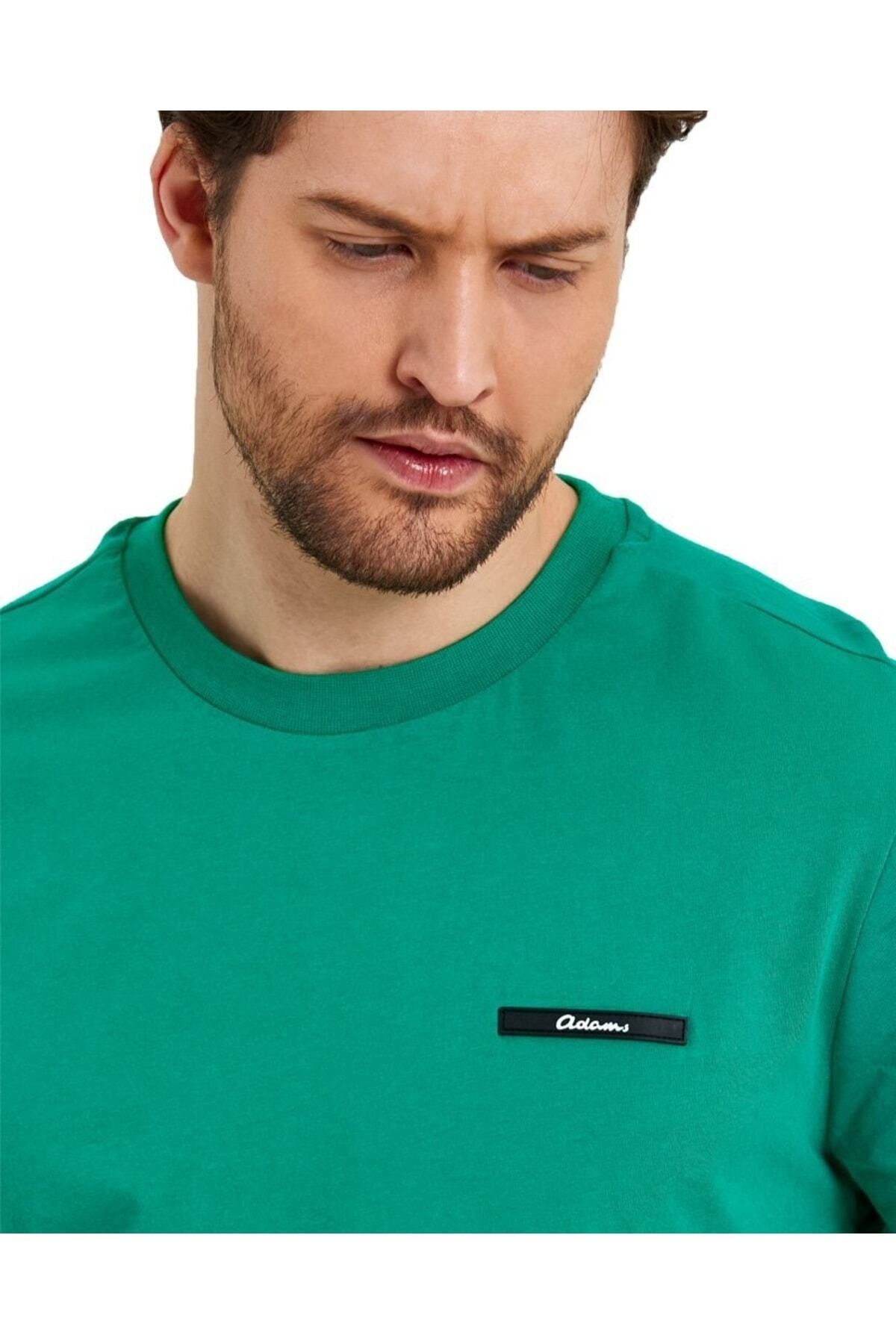 Adams-Men's Basic Printed Logo Short Sleeve T-Shirt 3