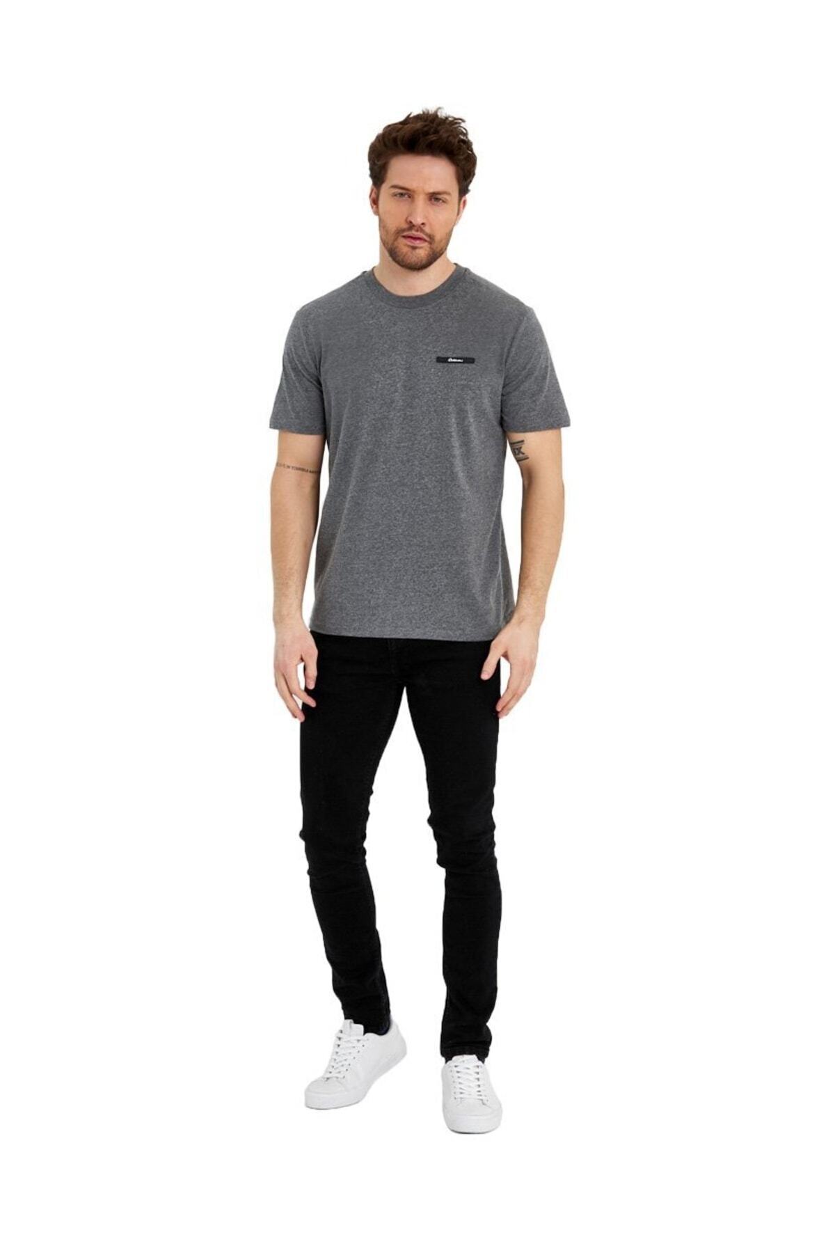 Adams-Men's Basic Unprinted Logo Short Sleeve T-Shirt 1