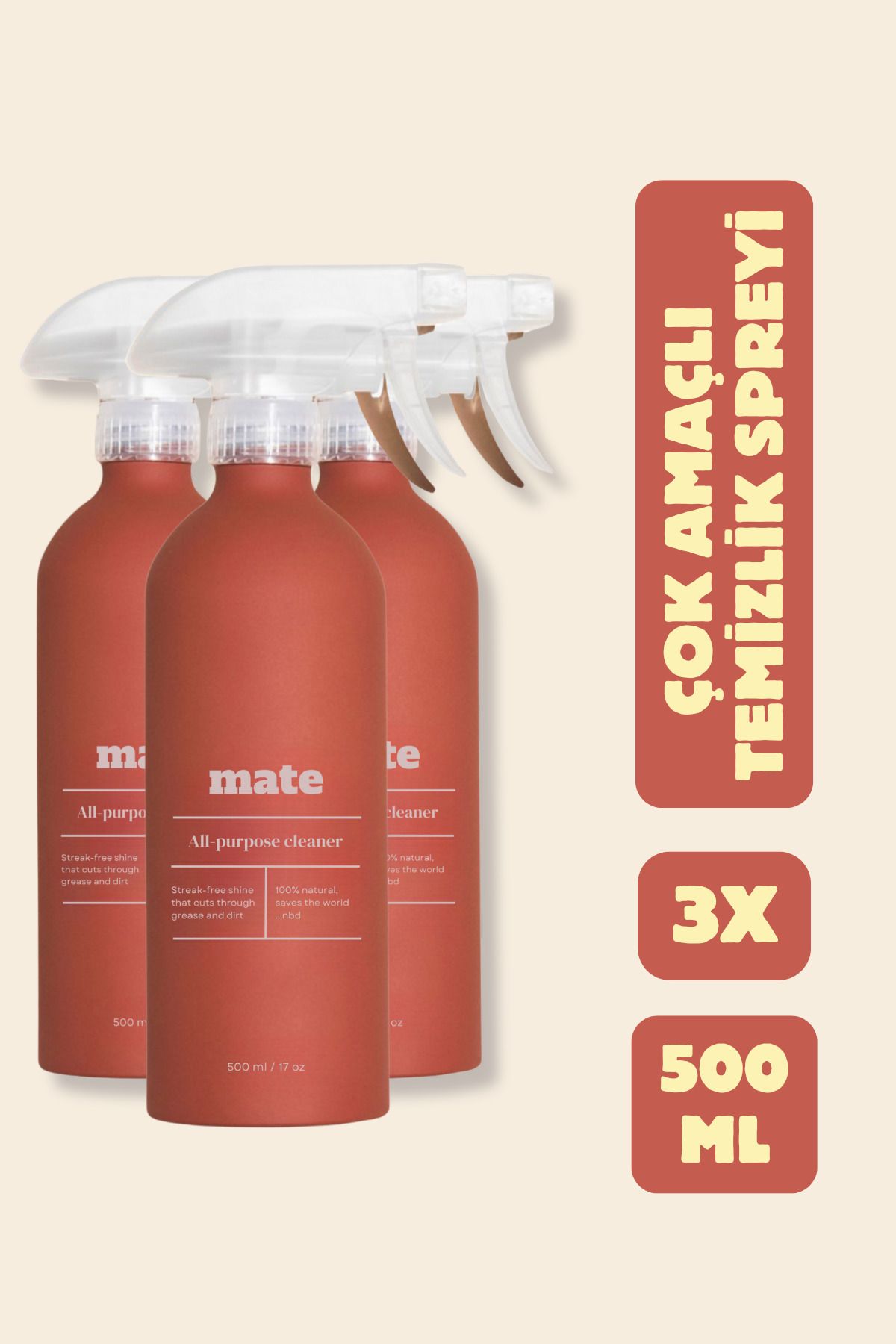 Mate Çok Amaçlı Leke Çıkarıcı Sprey 3x500 ml