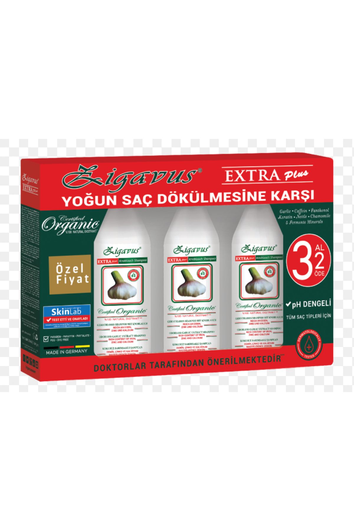 GÜNEŞ DEPO Zigavus extra plus sarımsaklı şampuan 250 ml 3 al 2 öde