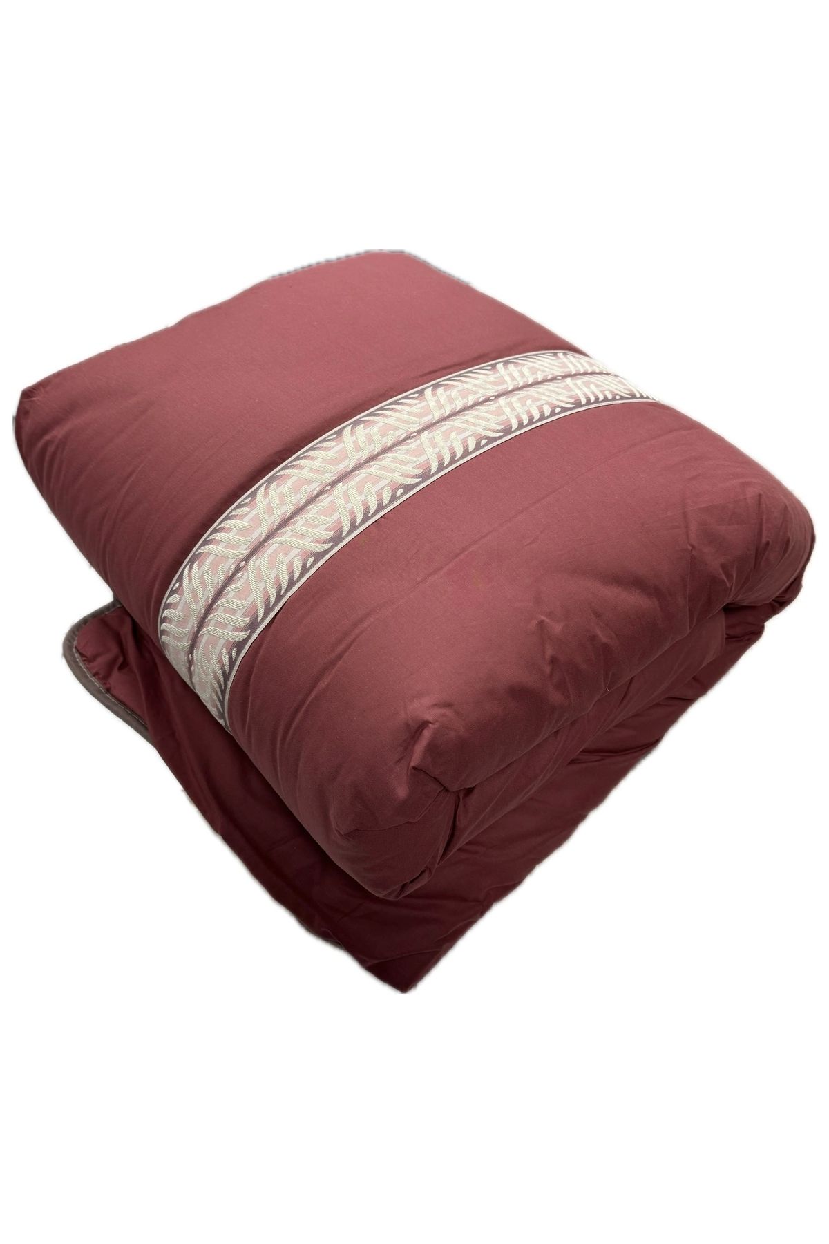 Clasy-Ranforce V2 - Double-Sided Red Plain Pattern Quilted Double O'Clock 100% Cotton 3