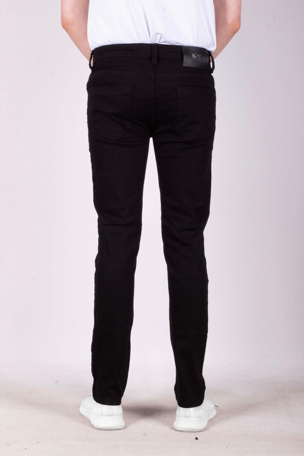 شلوار جین مشکی مردانه سیاه لباس باریک فلش 5 جیب JEAN JEANS 2228 6134 ان سی آر Ncs