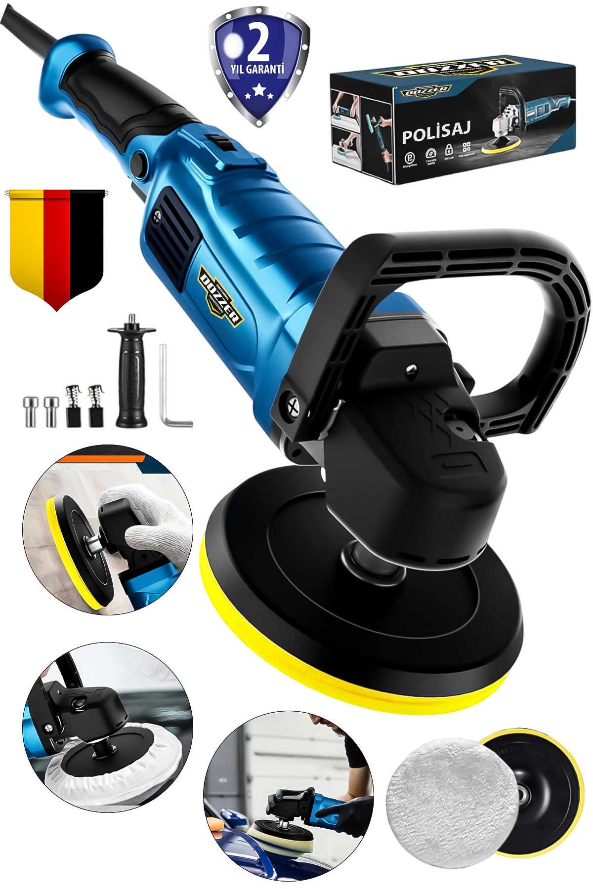DOZZER Alman Bakır Sargılı 1800 Watt 6 Kademe Devir Ayarlı Pasta