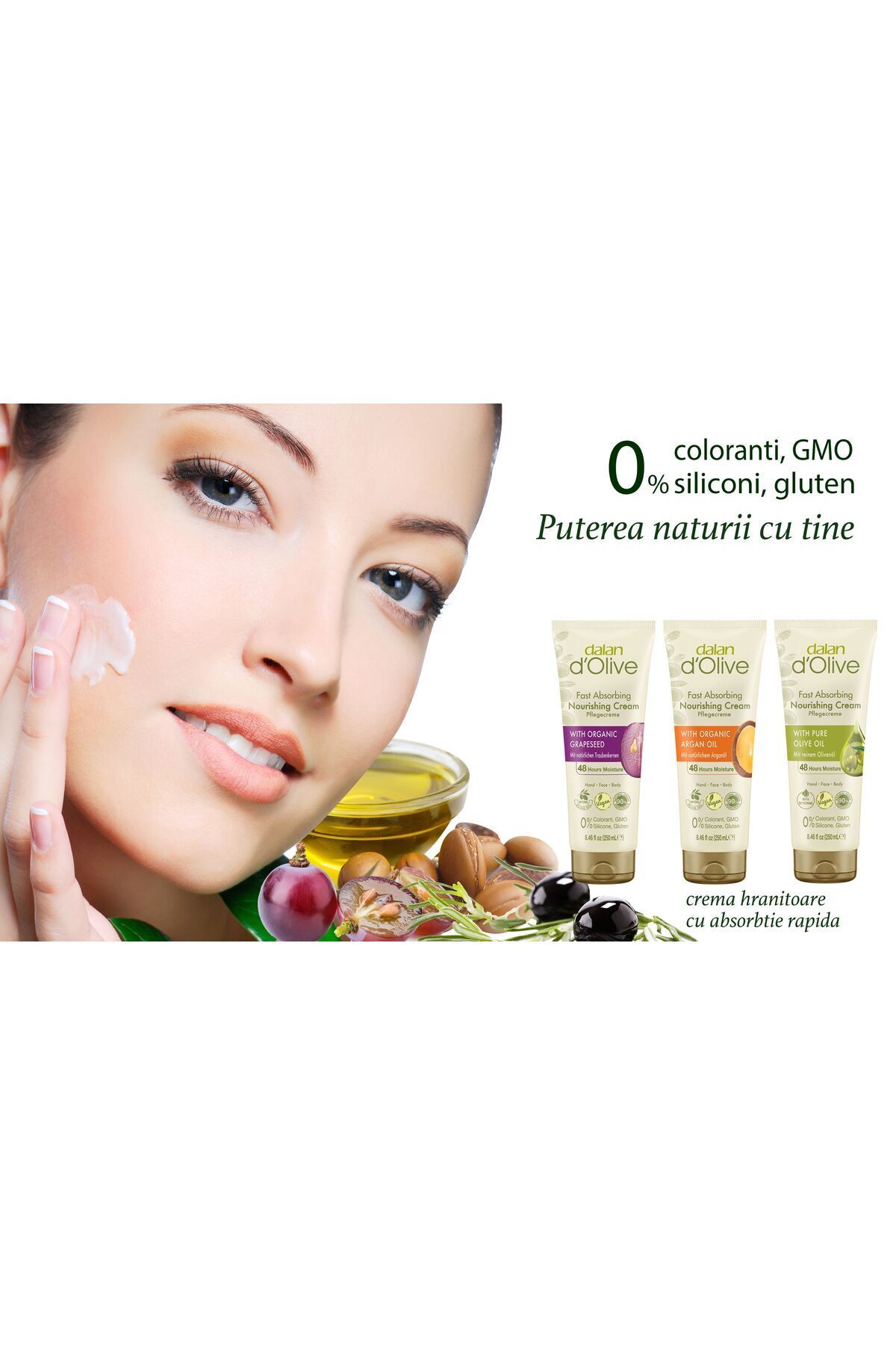 Dalan-Set of 6 x Dalan D'Olive body and hand cream with grape seeds, 60ml 3
