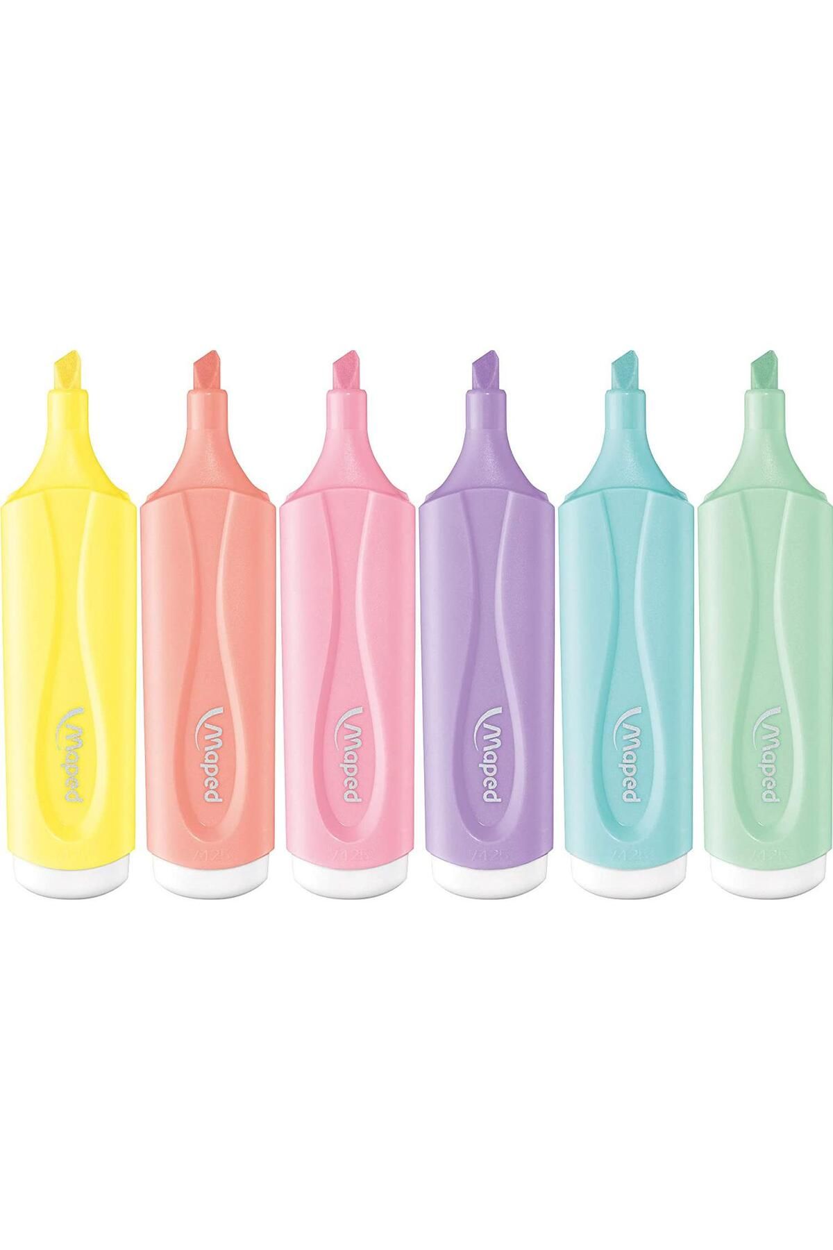 Maped-Pastel Color Highlighter Set Cut Tip Pastel Highlighter Set 3