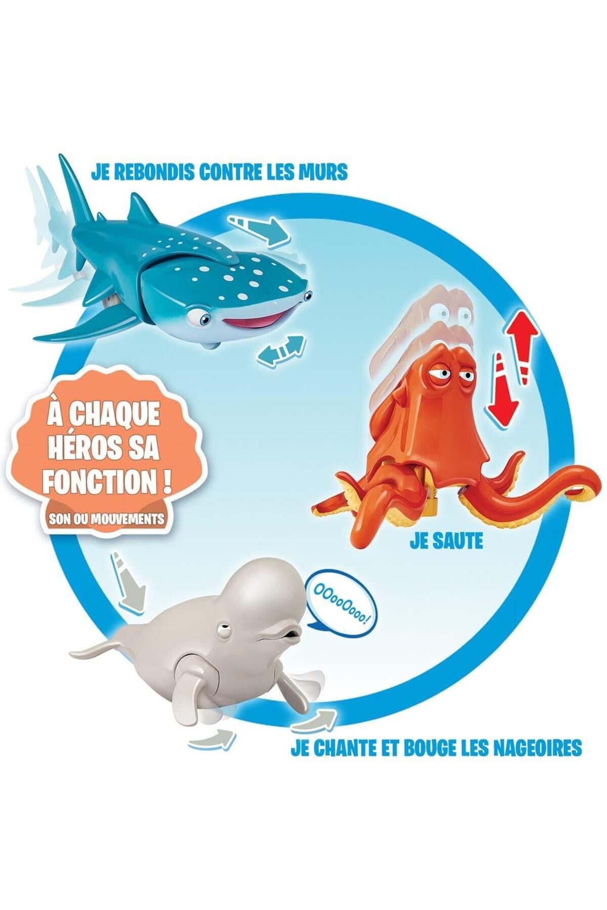 BANDAI-Original Disney Lost Fish Dory Movable Large Figures White Whale Bailey Voice Figure 5