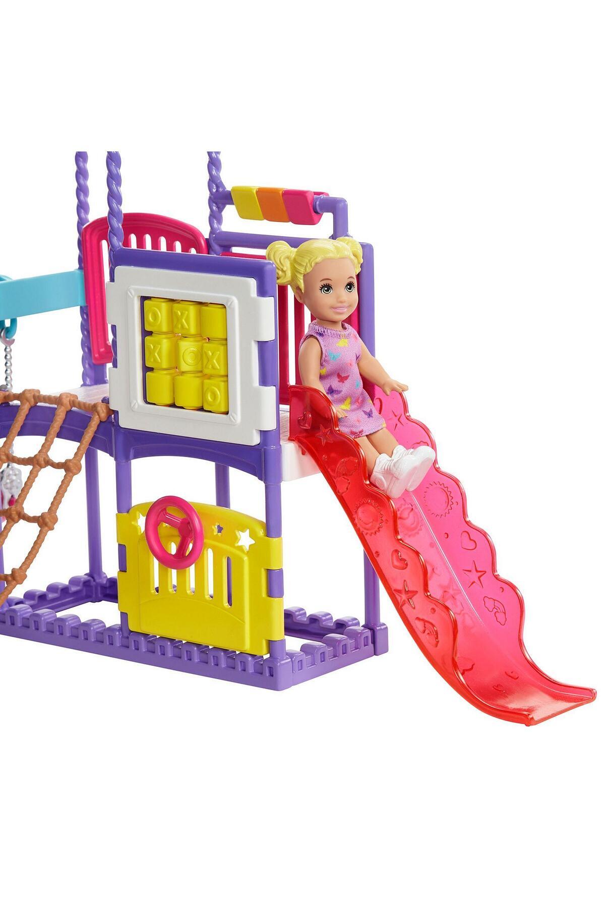 Barbie Skipper Tırman Ve Keşfet Kaydıraklı, Salıncaklı Ve Kum Havuzlu Oyun Alanı Bebe fotoğrafı 3 (önizleme)
