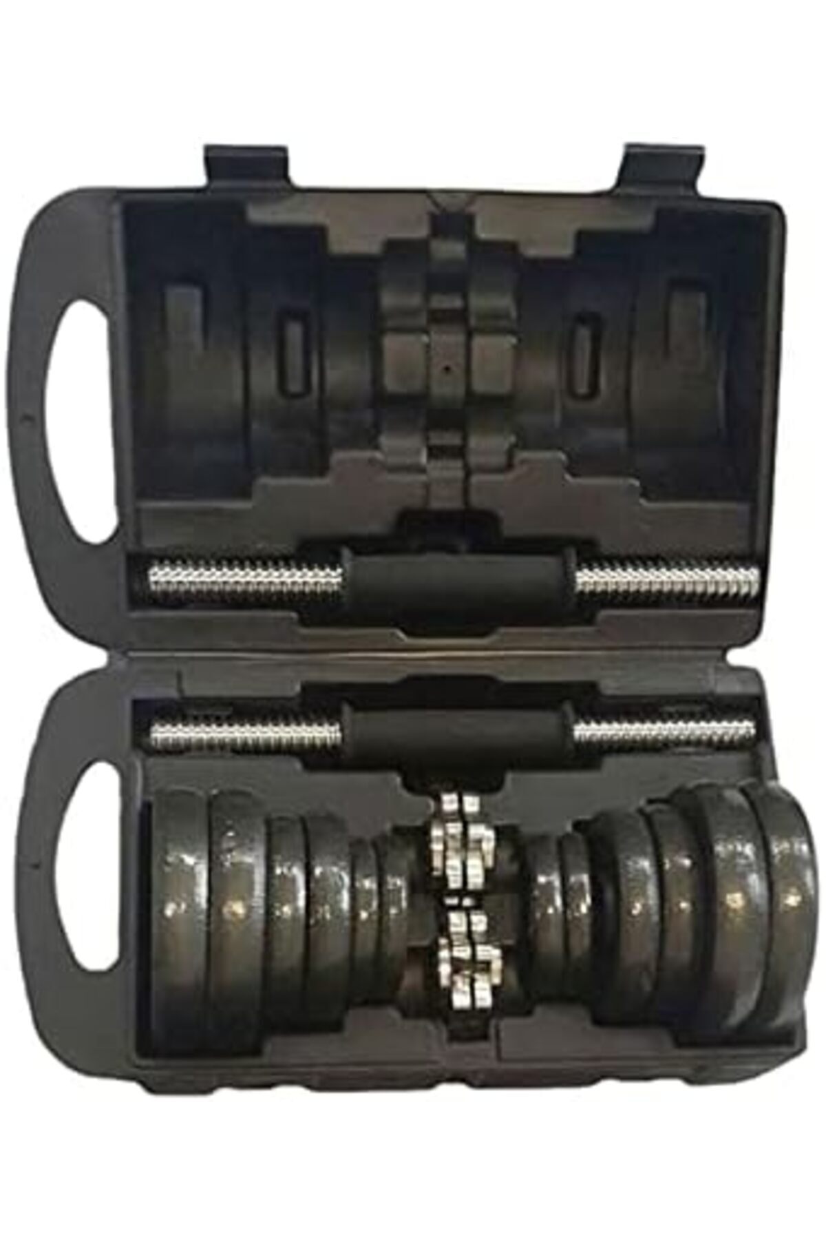 BUNCA-20kg Adjustable Iron Dumbbell Set - Workout Weights for Beginners and Professionals with Long Bar and Safety Locks 6