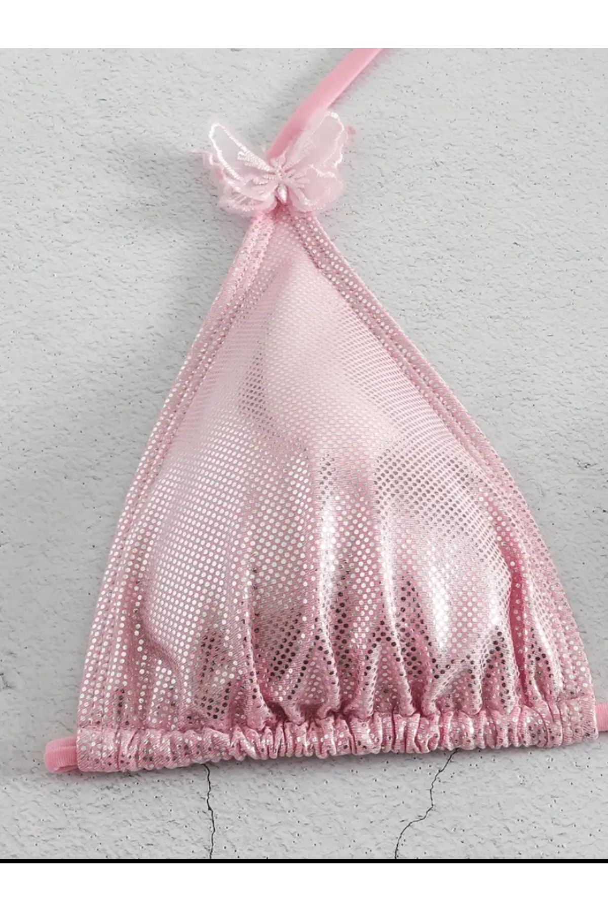 Phellos-Pink Shiny Triangle Bikini Set Barbie Series – Elegant and Stylish Summer Style |   Co 5