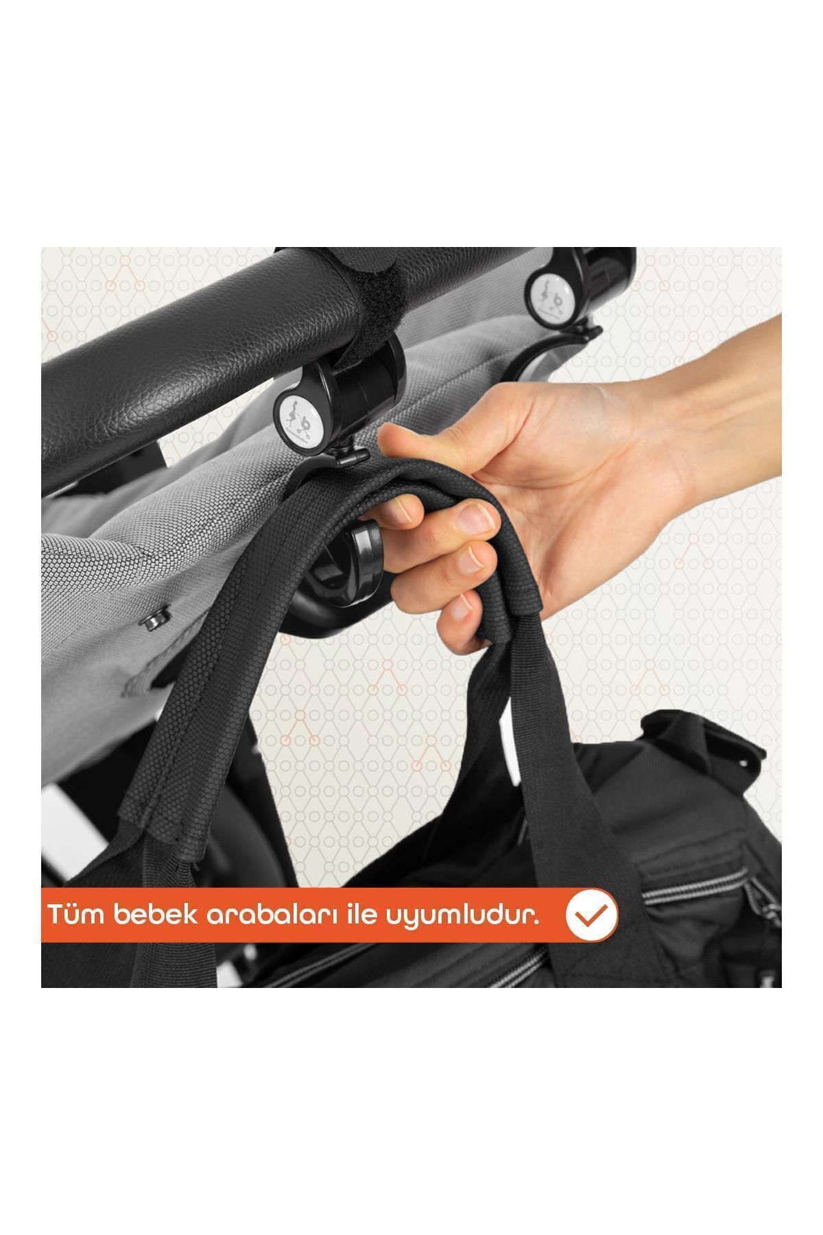 Gezenbebe 360 Dönebilen Bebek Arabası Kancası – Dayanıklı ve Pratik Puset Askı Aparat fotoğrafı 3 (önizleme)