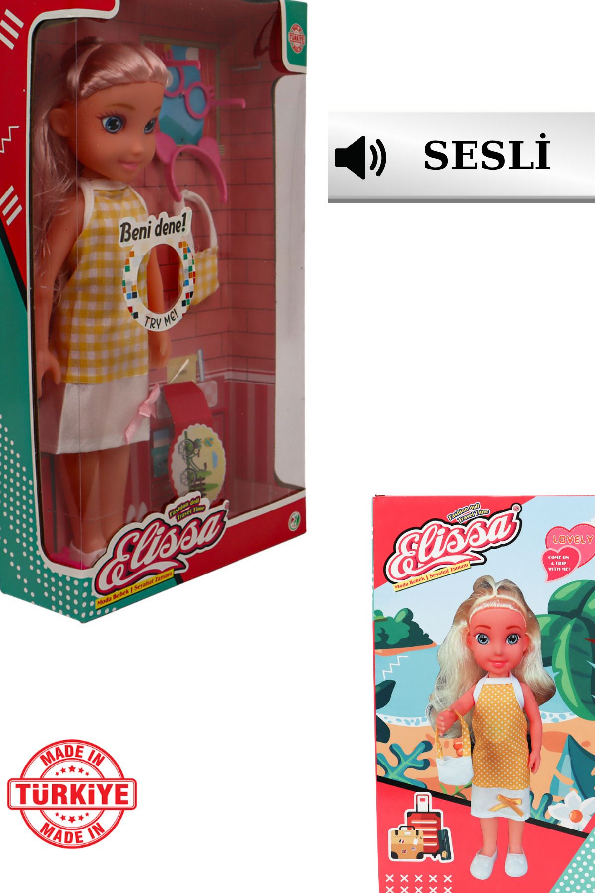 craftivio Sesli Elissa Seyahat Zamanı Model Oyuncak Bebek