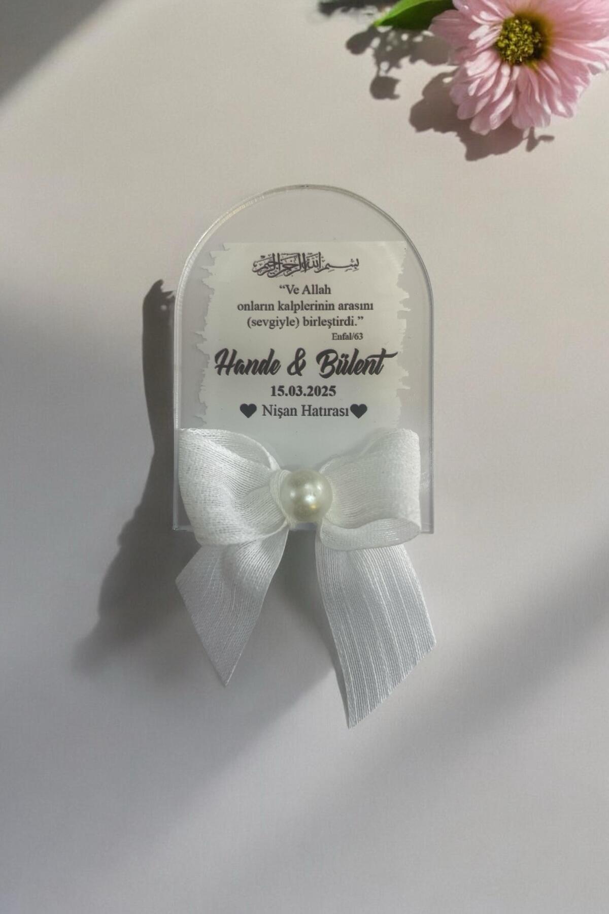 Hediyelen Söz Nişan Düğün Hediyesi Oval Şeffaf Pleksi Magnet (10 Adet) sffovl6