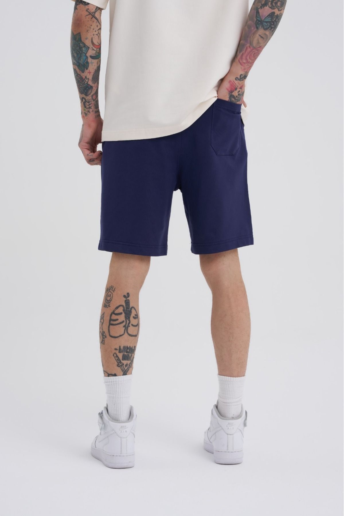 شلوارک و برمودا آبی مردانه یونیسکس Surmed Basic Shorts Navy Blue Machinist