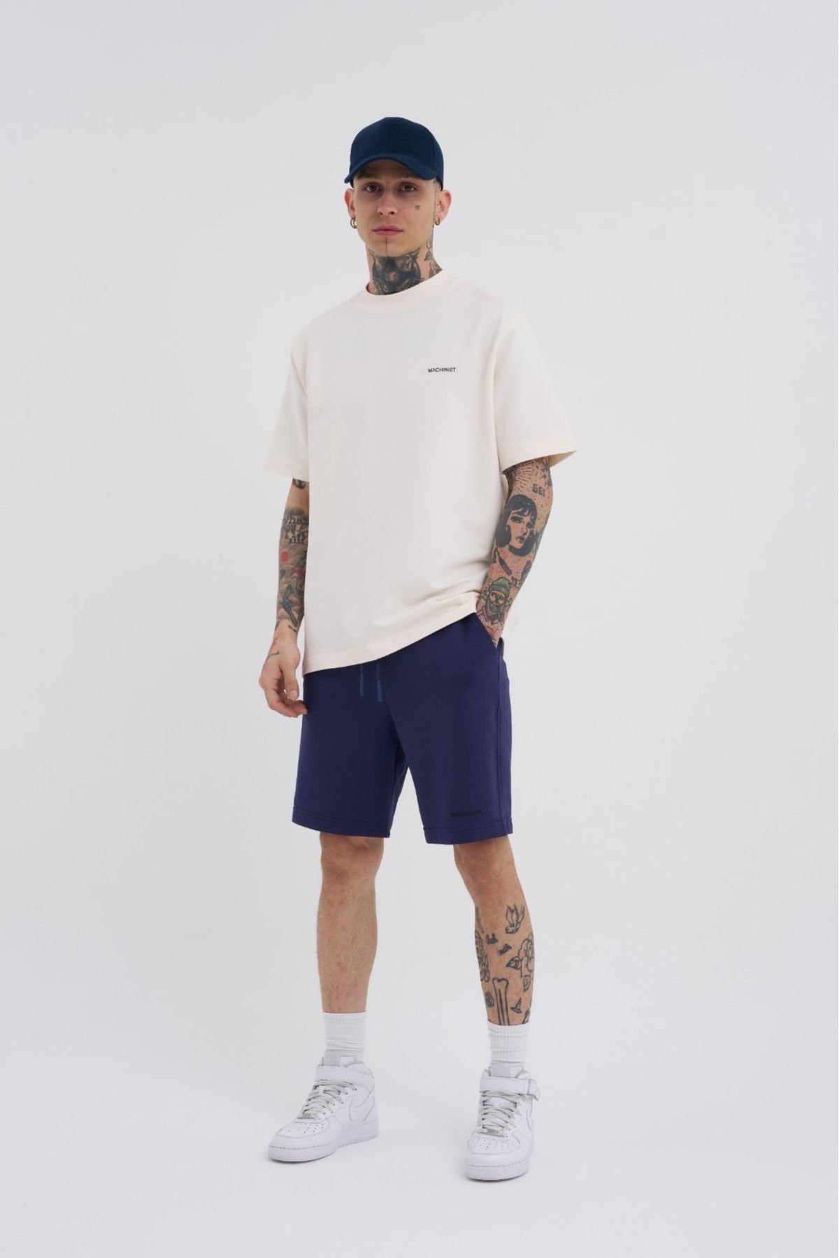 شلوارک و برمودا آبی مردانه یونیسکس Surmed Basic Shorts Navy Blue Machinist