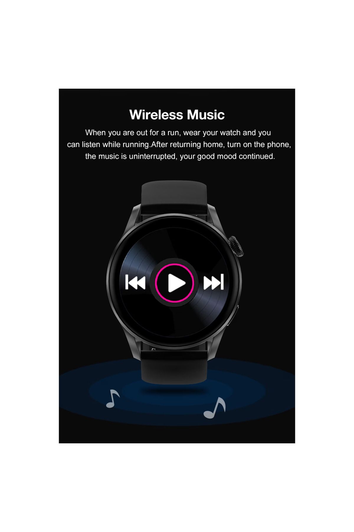 Smart Vibe-SmartWatch DT™ WATCH3, Bluetooth HD Calling, Call/Message NOTIFICATIONS, 1.36" Borderless 4D, Silver 6