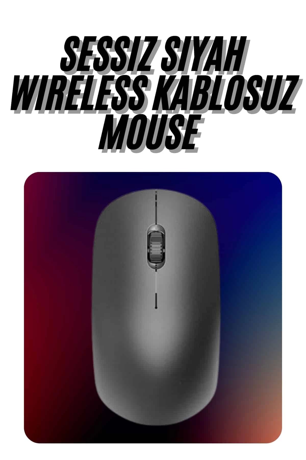 ÖYKÜ VE YİĞİT Kablosuz Bağlantı Yüksek Hassasiyetli Kablosuz Wireless Siyah Mouse