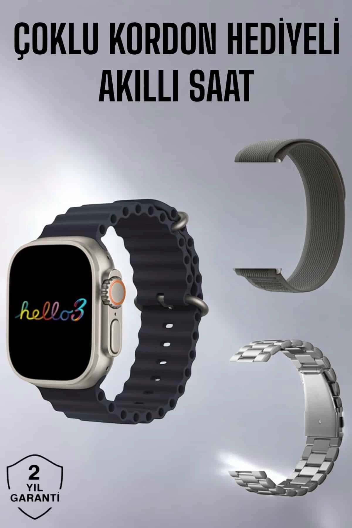 MELFSHOP Akıllı Saat Yeni Nesil Bluetooth Bağlantılı Uyku Sağlık Takibi GPS Ve NFC Uyumlu