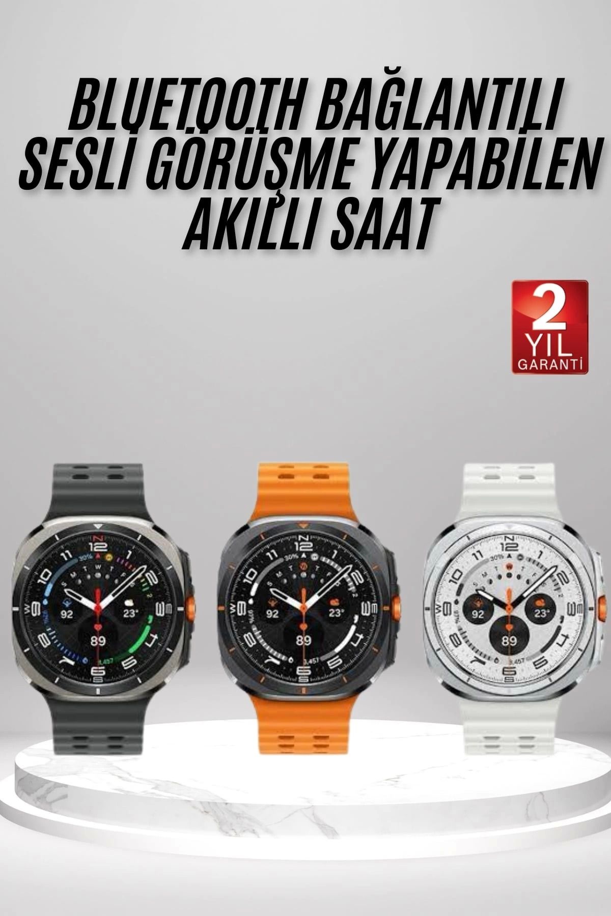 MELFSHOP Akıllı Saat Amoled Ekran Bluetooth Bağlantılı Sağlık Takibi GPS Uyumlu