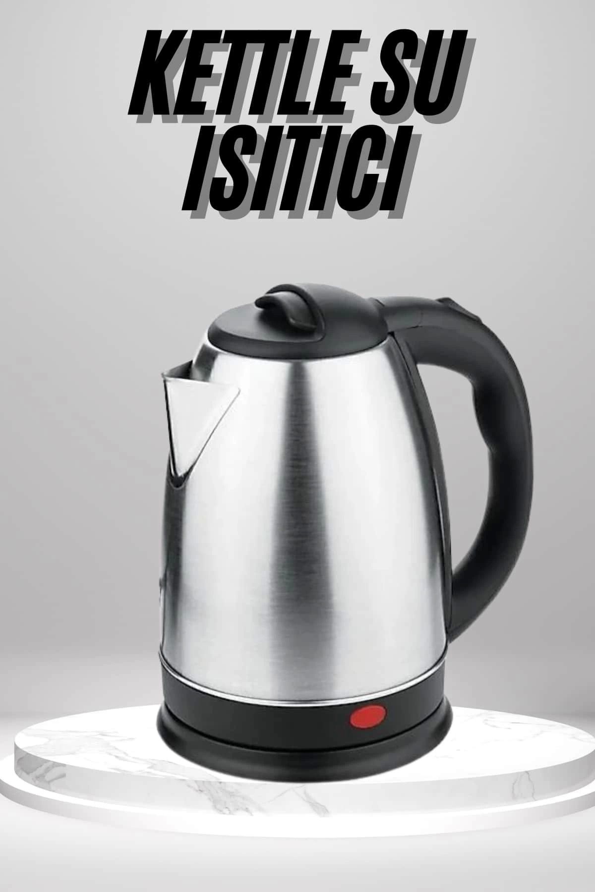 ÖYKÜ VE YİĞİT Su Isıtıcı 220 - 240 V Paslanmaz Çelik Kettle Uzun Ömürlü 2000 Watt