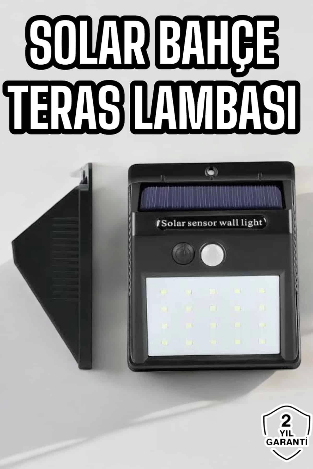 Heez Güneş Enerjili Bahçe Lambası Solar Gece Aydınlatma Sensörlü Lamba