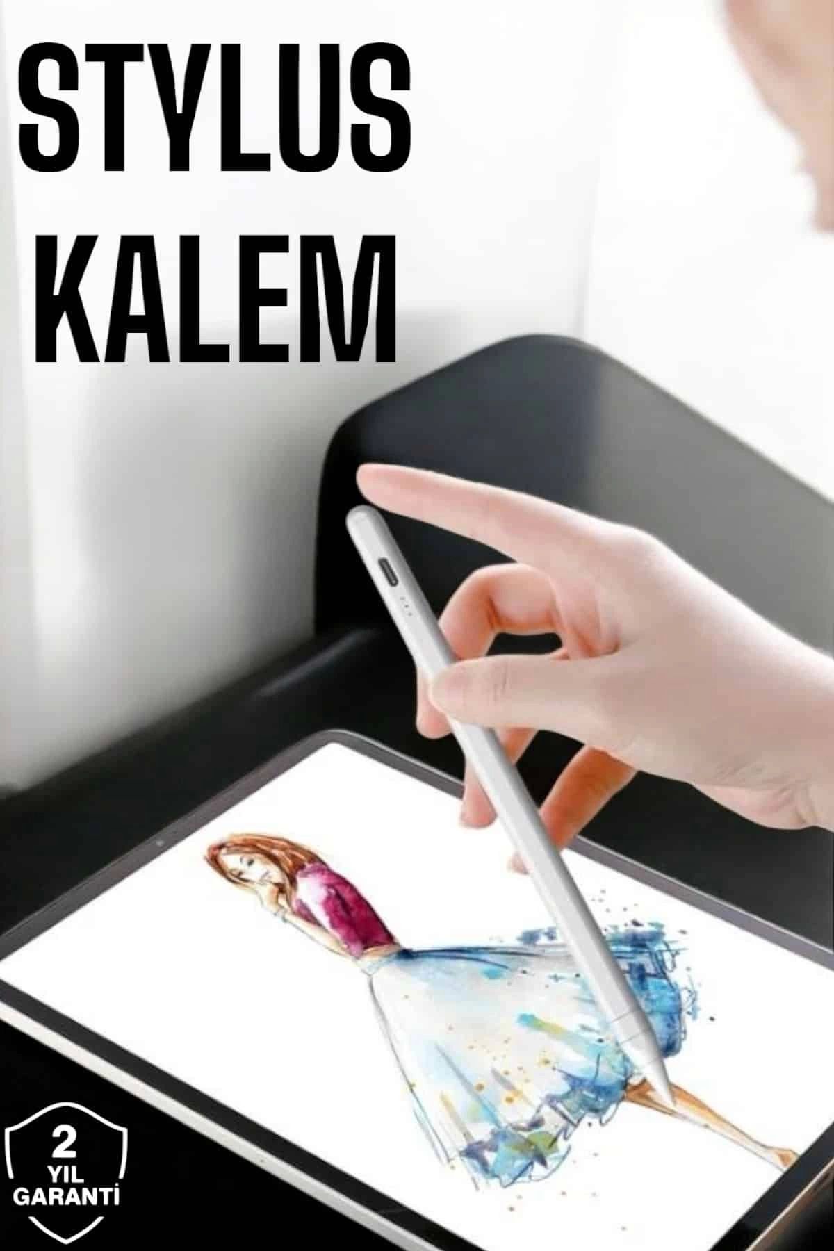 gizmurstore Tablet Kalemi Stylus Pen Dokunmatik Kalem Android Ve İOS Uyumlu Şarjlı