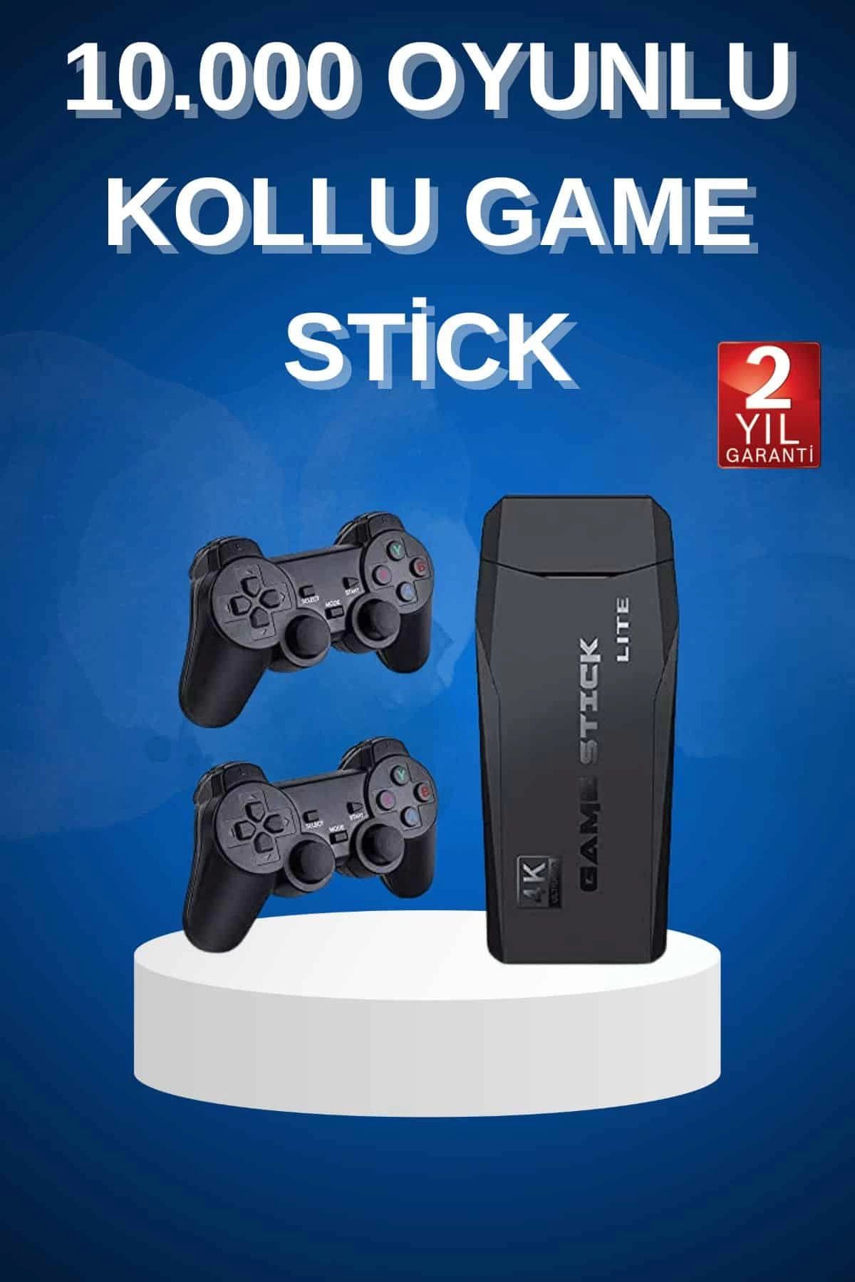 ÖYKÜ VE YİĞİT Çift Kollu 2.4g kablosuz Retro 4k Game stick 3500 oyun atari HD Görüntü Kalitesi