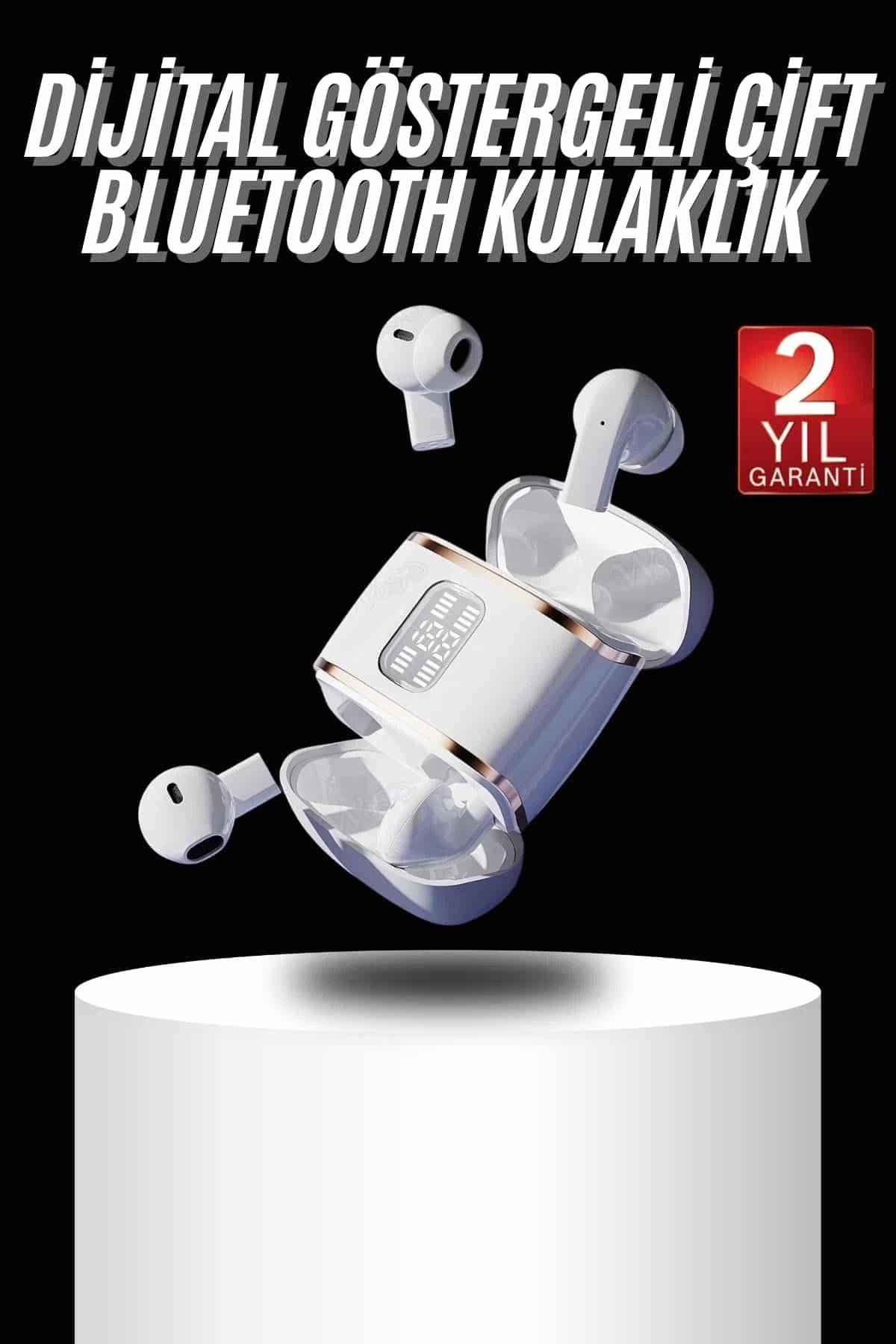 MELFSHOP Çift Kulaklıklı Kulakiçi Bluetooth ANC ENC Kablosuz Kulaklık