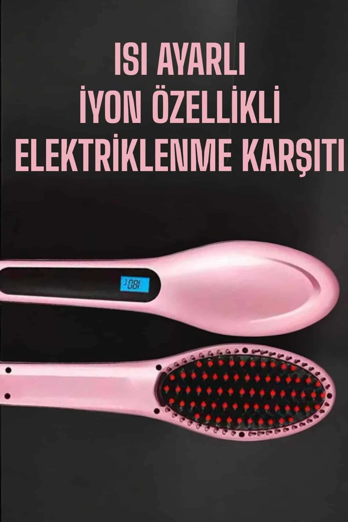 Heez Fön Tarağı Saç Düzleştirici Sıkı Dişli Isı Ayarlı Elektriklenme Karşıtı