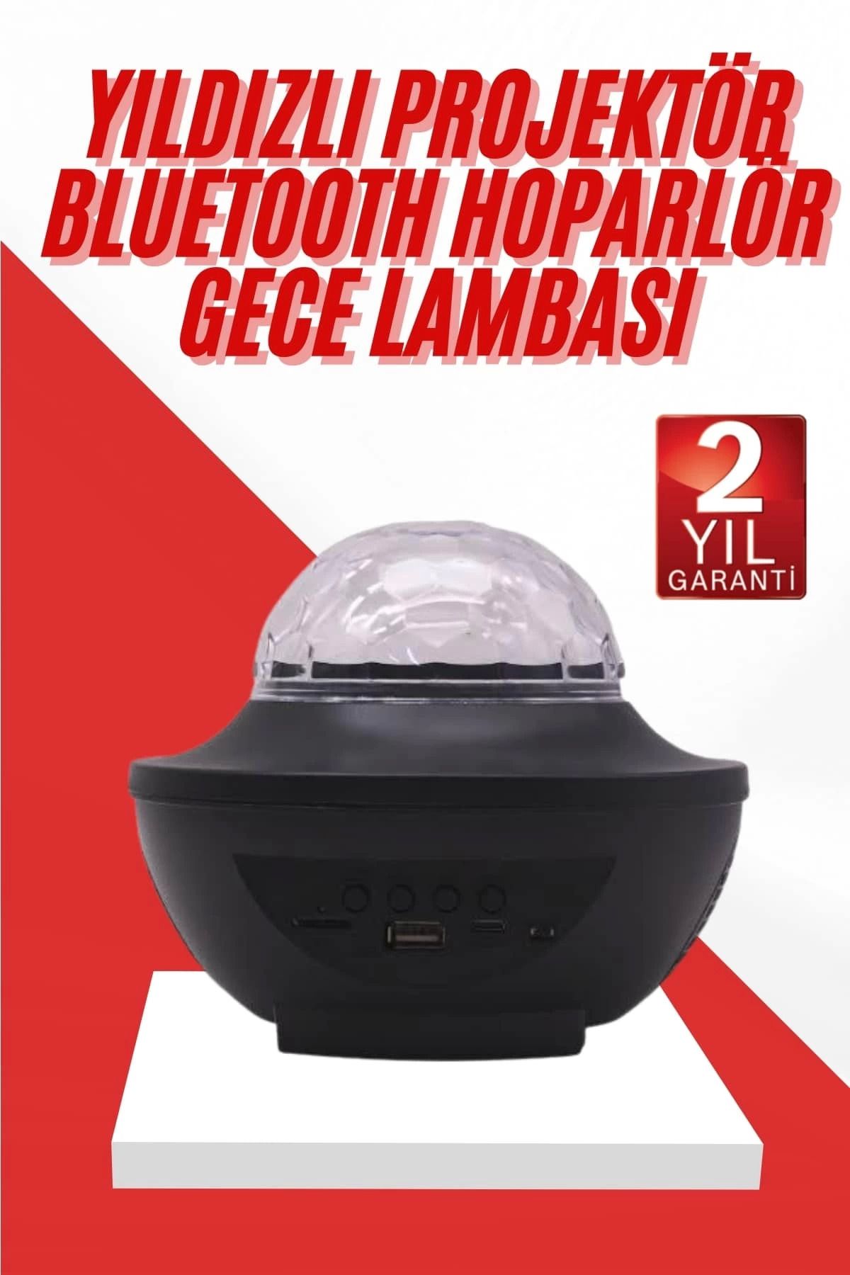 Heez Masa ve Gece Lambası Renkli Projektör Işıklı Disko Topu Bluetooth Hoparlör