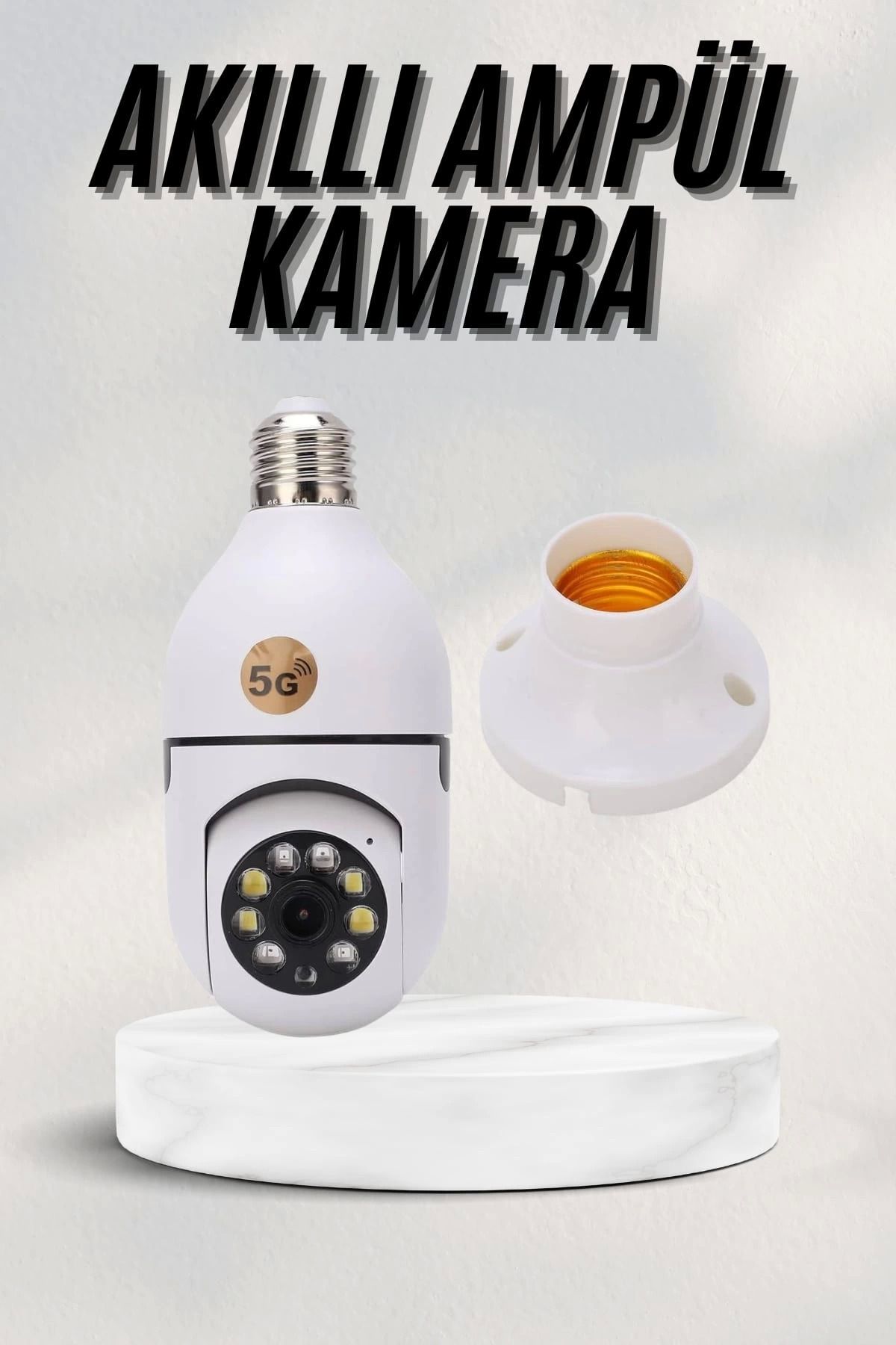 Heez Akıllı Kamera Wifi Kamera Duylu Ampul Görünümlü 360 Derece Dönebilen Ev Kamerası