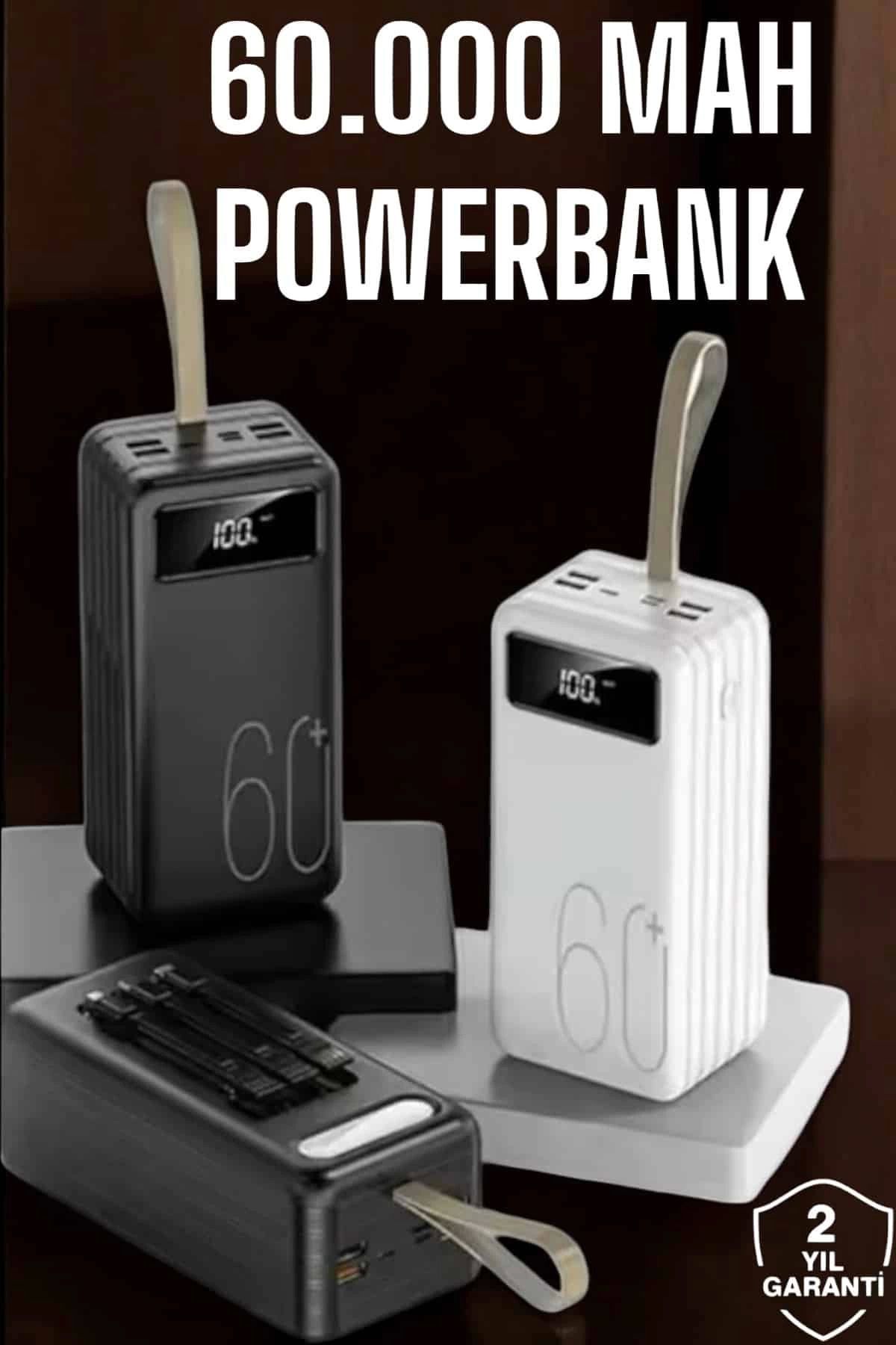 Heez Powerbank 60.000 MAH Dijital Göstergeli 4 Portlu Taşınabilir