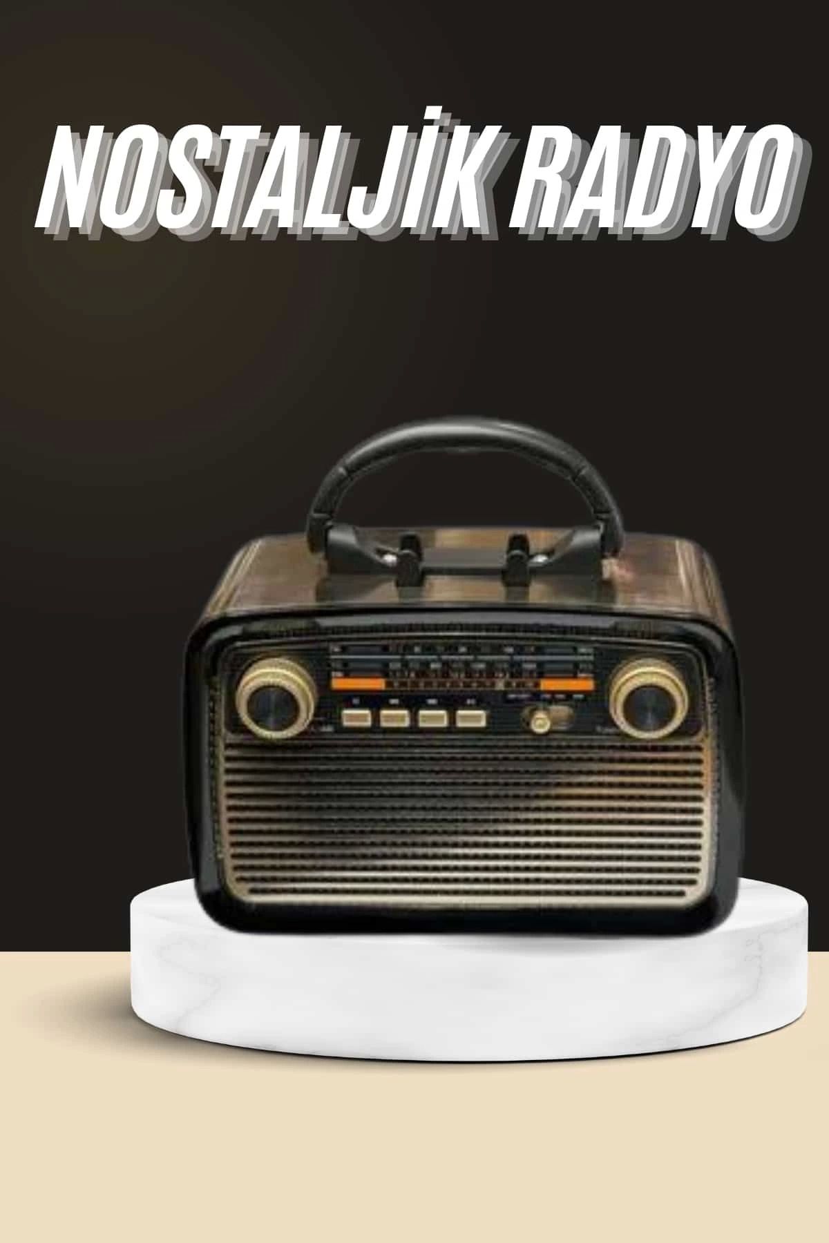 hayalimsah Nostaljik Radyo Bluetooth Bağlantılı Müzik Kutusu Ahşap
