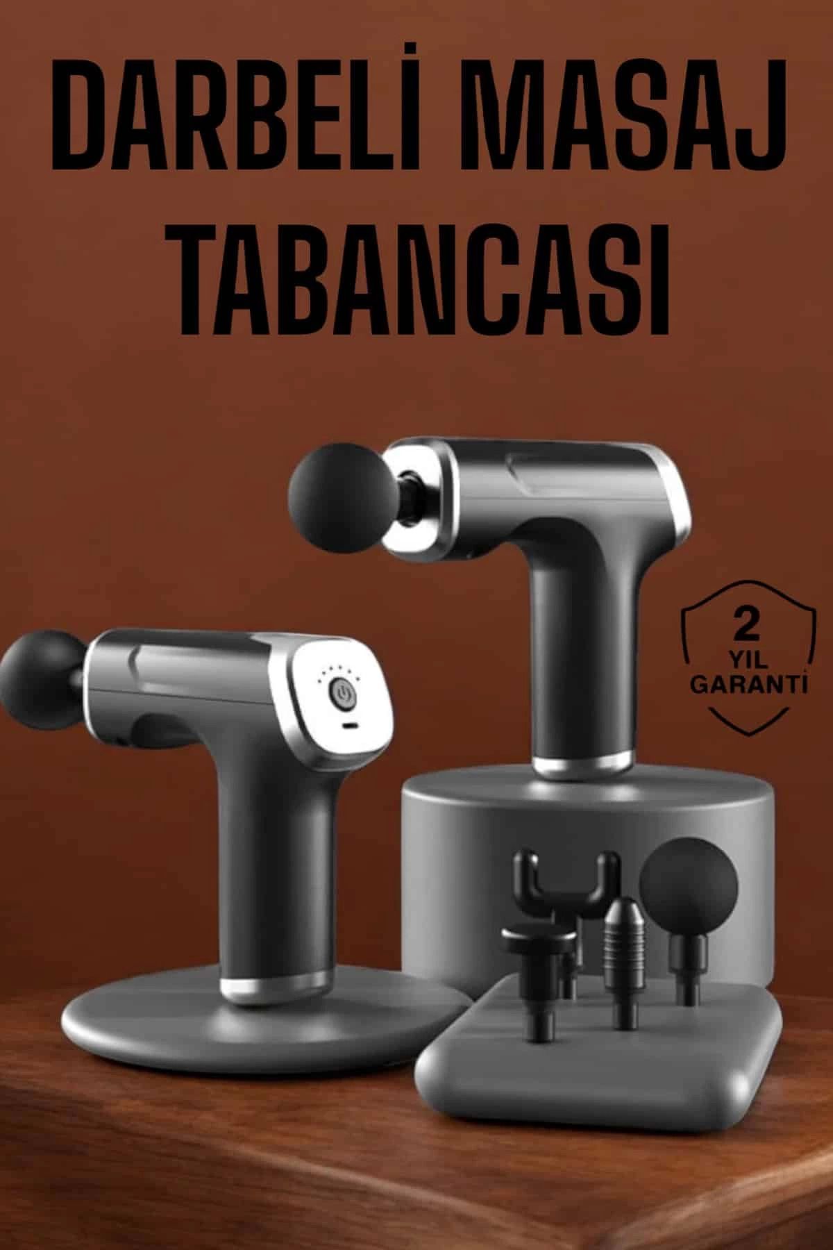 MELFSHOP 4 Başlıklı Darbeli Şarjlı Masaj Aleti Tabancası Kablosuz