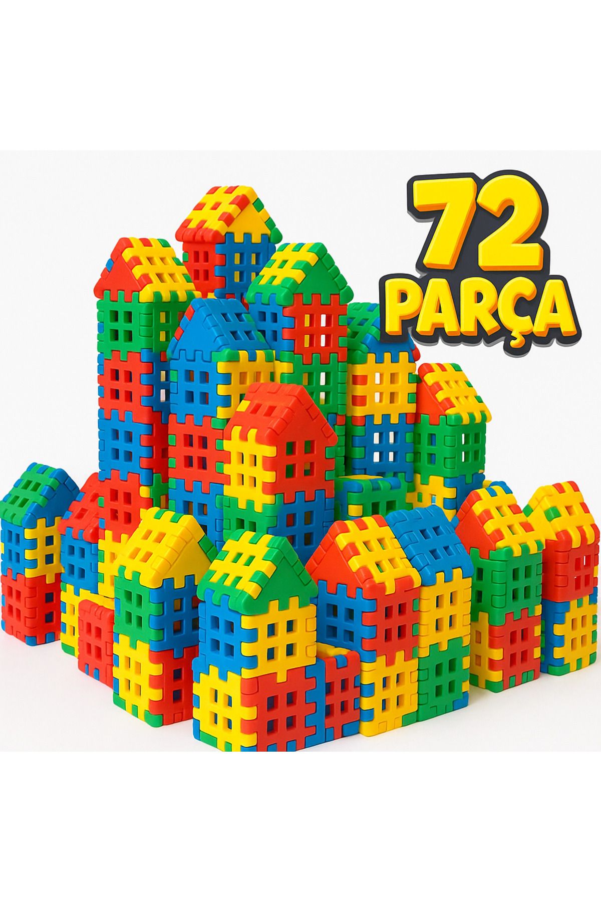 Royev-72 Piece Colorful Educational Block Set Intelligence Developing Building Game 1