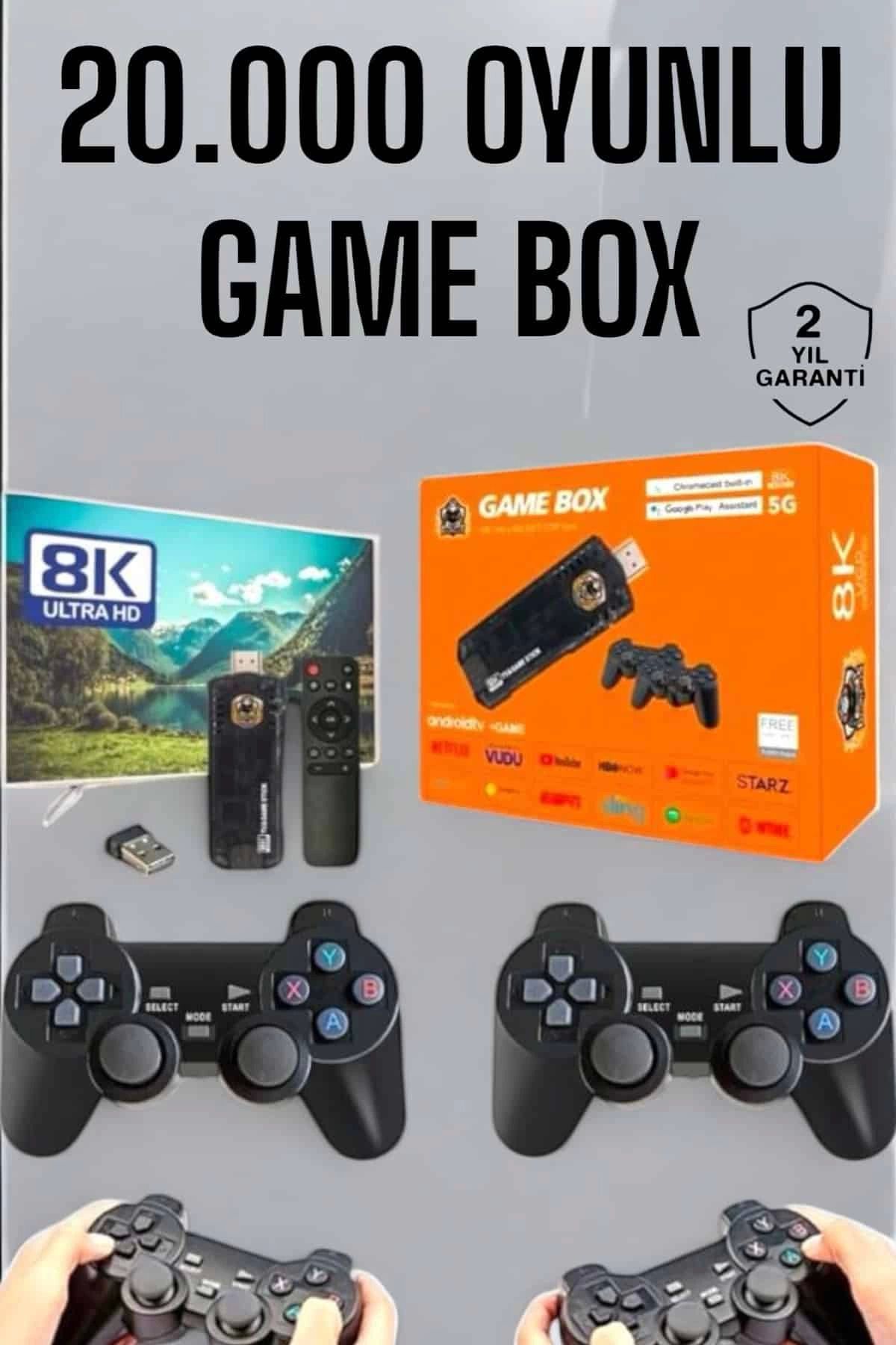 ÖYKÜ VE YİĞİT 8K Premium 20.000 Oyunlu Gamebox TV Uyumlu
