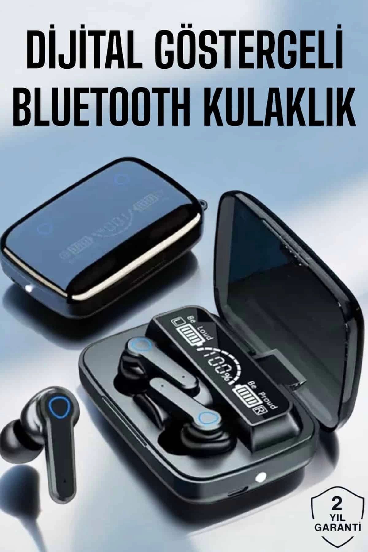 Heez Bluetooth Kulaklık Dijital Göstergeli Kablosuz Uzun Pil Ömrü
