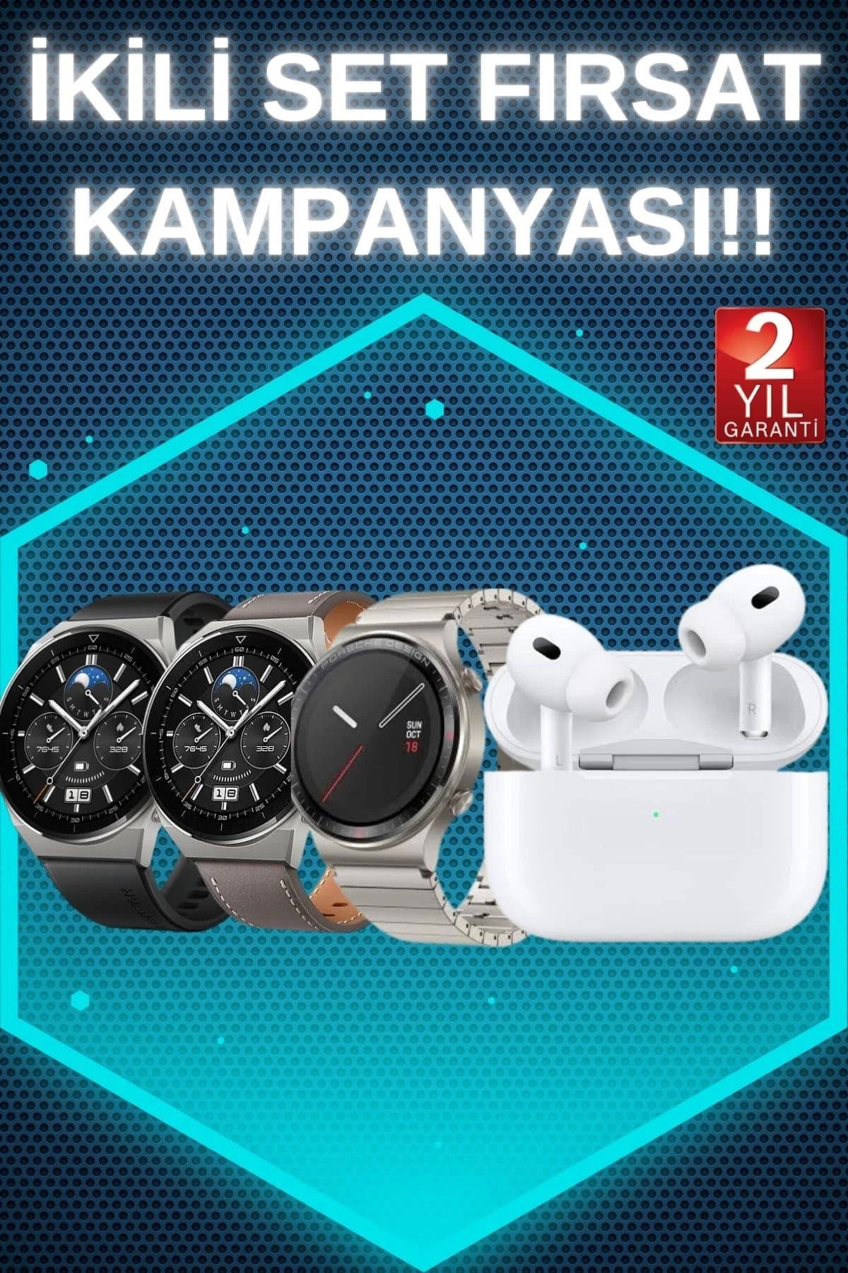 MELFSHOP Aynalı Bluetooth Kulaklık Yeni Nesil Akıllı Saat Titreşimli Nabız Ölçer Spor Modları