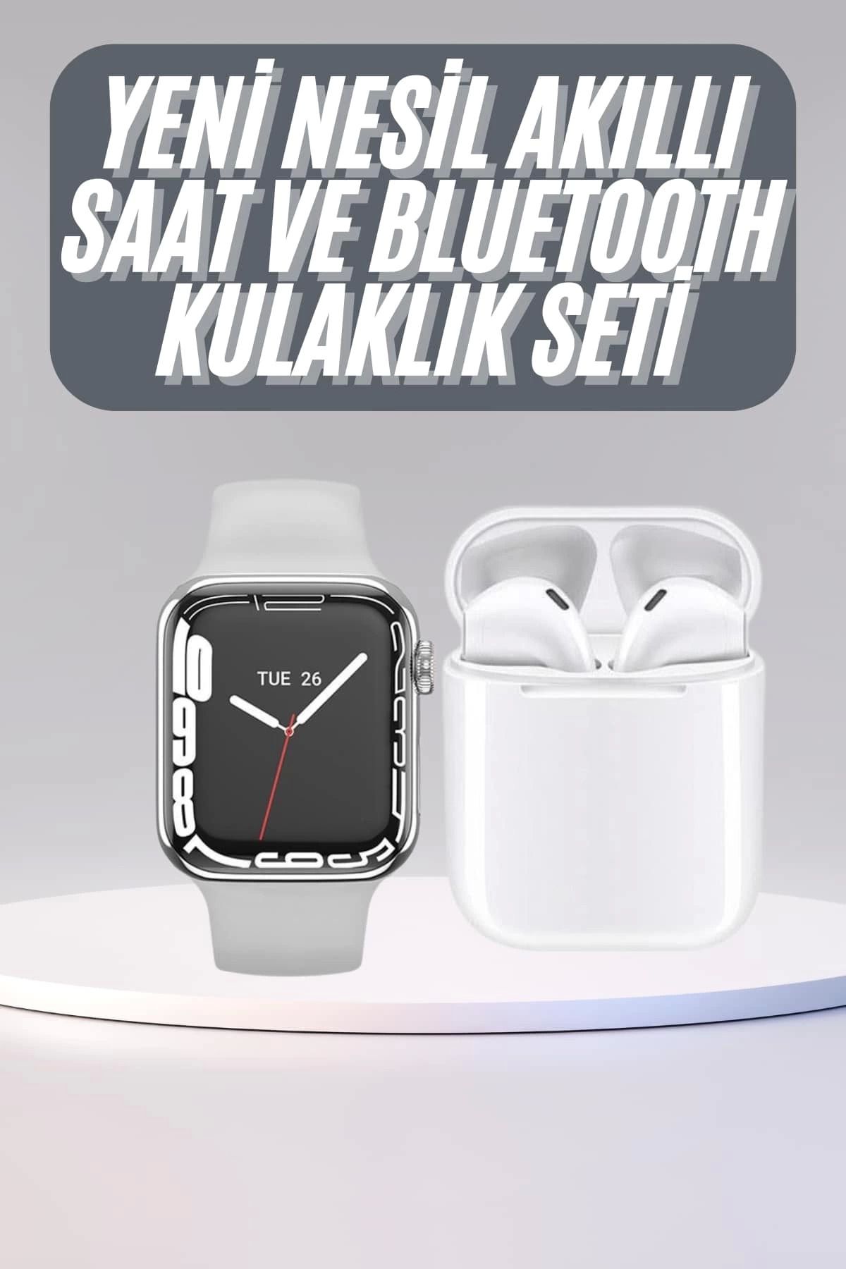 MELFSHOP Akıllı Saat Kulaklık Hediyeli Uyku ve Sağlık Takibi Yapabilen Uzun Ömürlü
