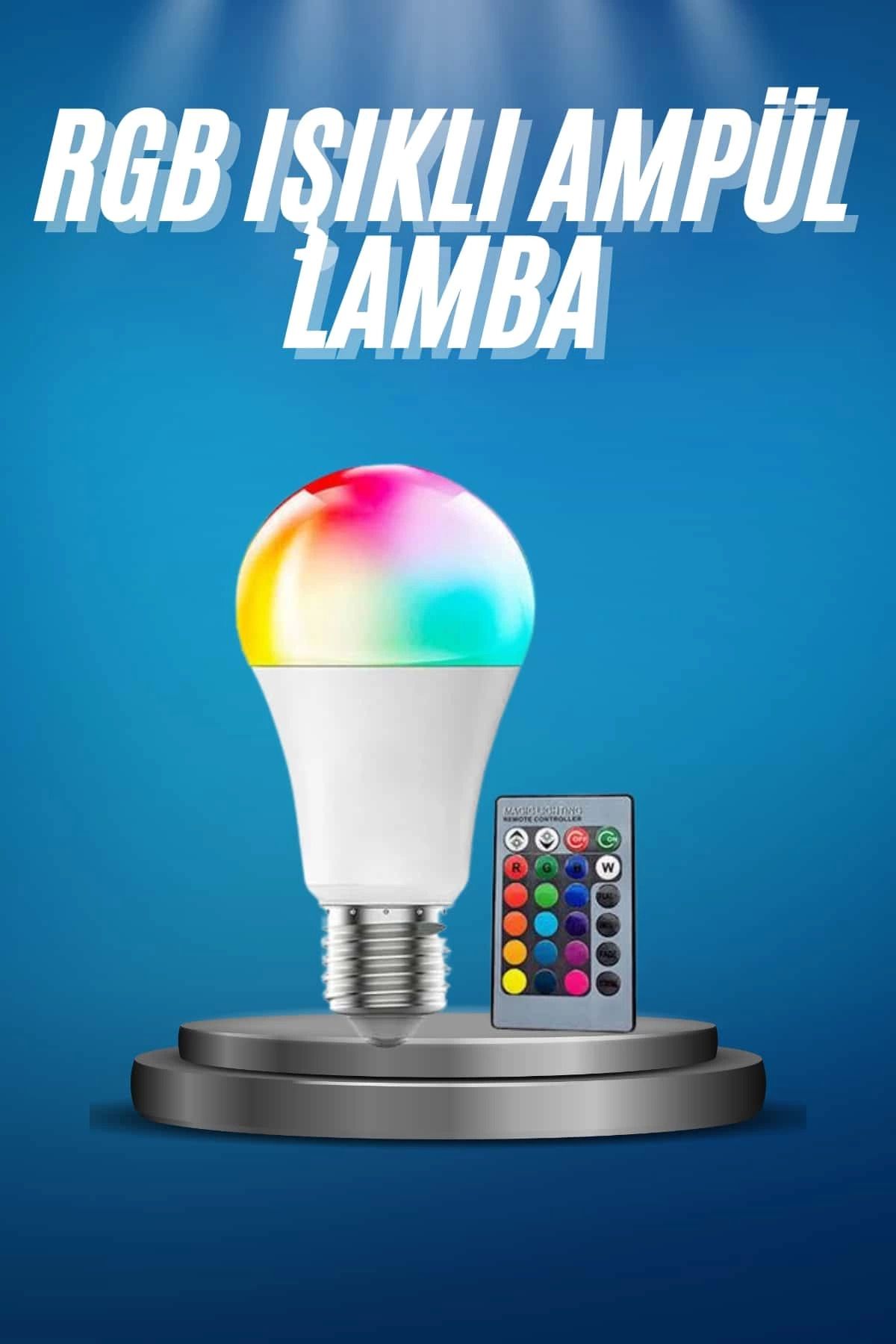Heez Ayarlanabilir Parlaklık RGB Led Ampul Beyaz Lamba Ve Renkli Ampul