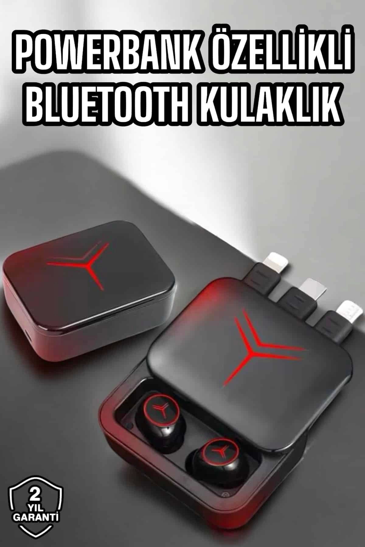 MELFSHOP Bluetooth Kulaklık Powerbank Özelliği Yüksek Ses Kaliteli TWS Kulaklık