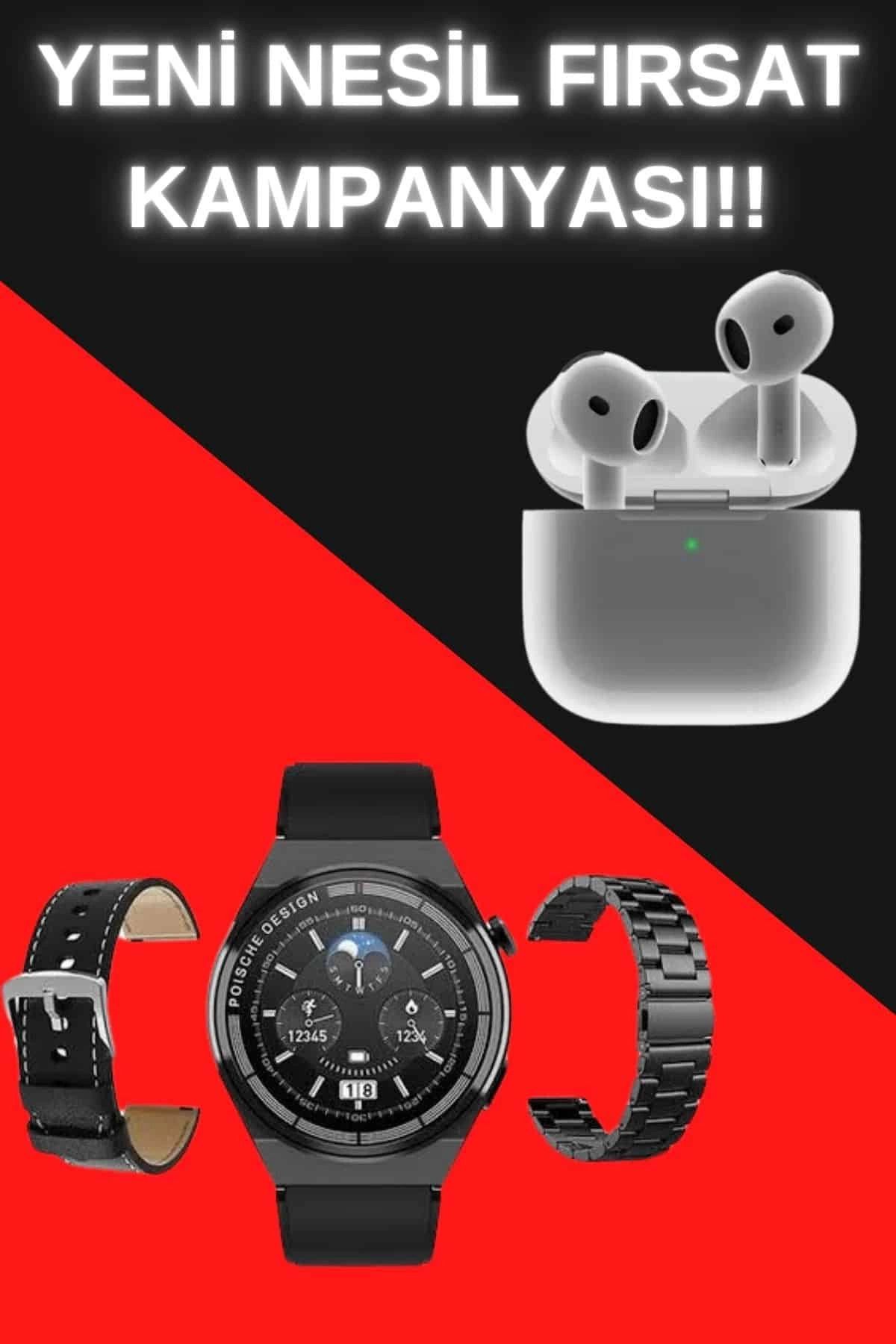MELFSHOP Akıllı Saat ve Kulaklık Seti Bildirim Görme Arama Cevaplama ANC Özelliği