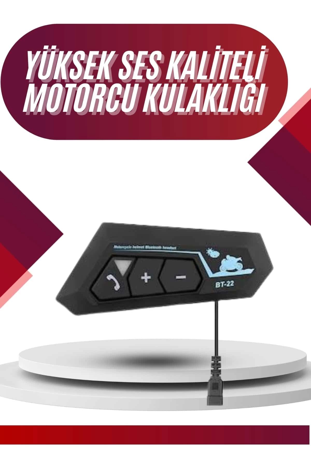 MELFSHOP Intercom Bluetooth Kask Kulaklık Motosiklet Kulaklık 5.0 Bluetooth