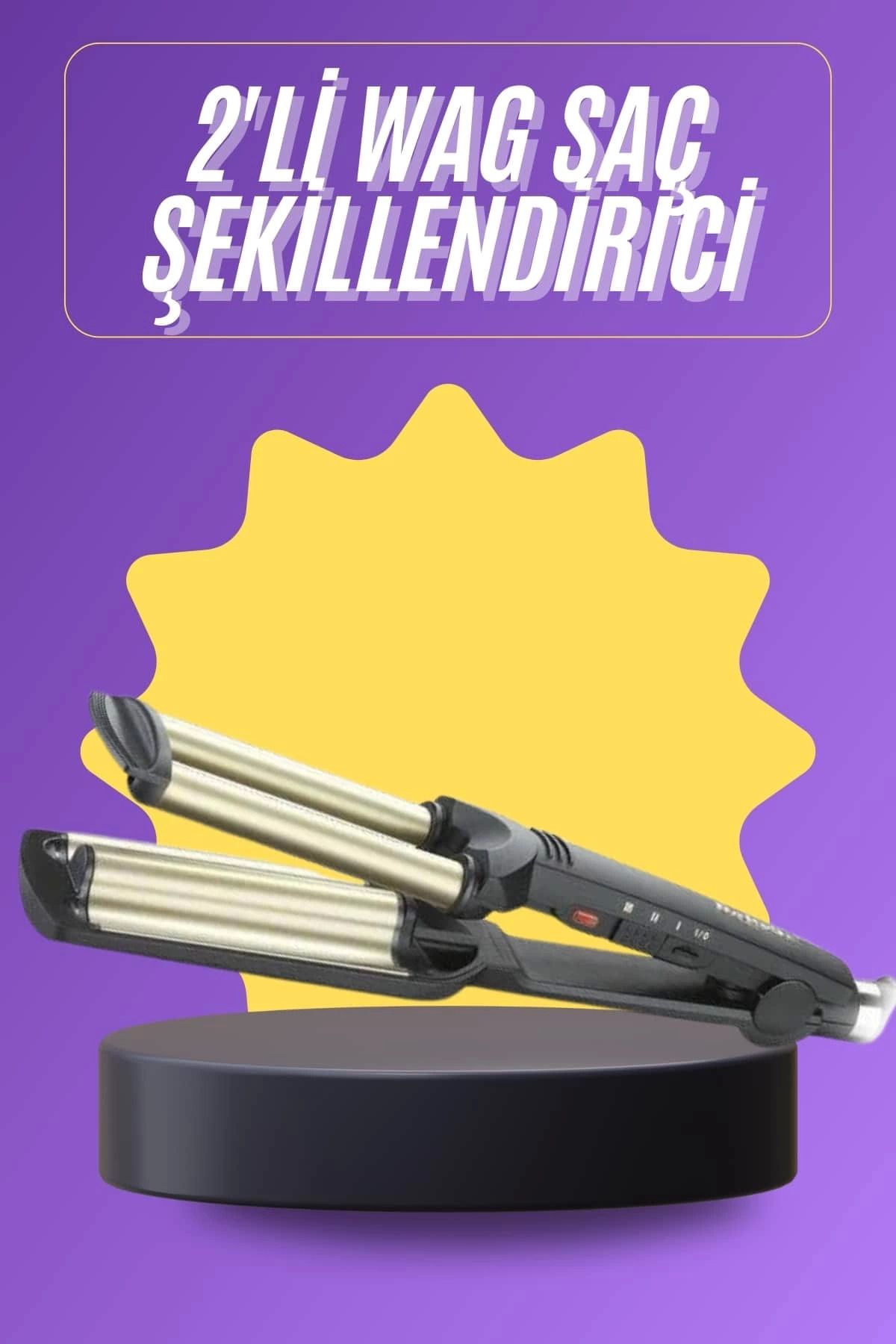 DENİZBİLİŞİM Profesyonel Seramik Kaplama Saç Şekillendirici Wag Maşa Isı Ayarlı