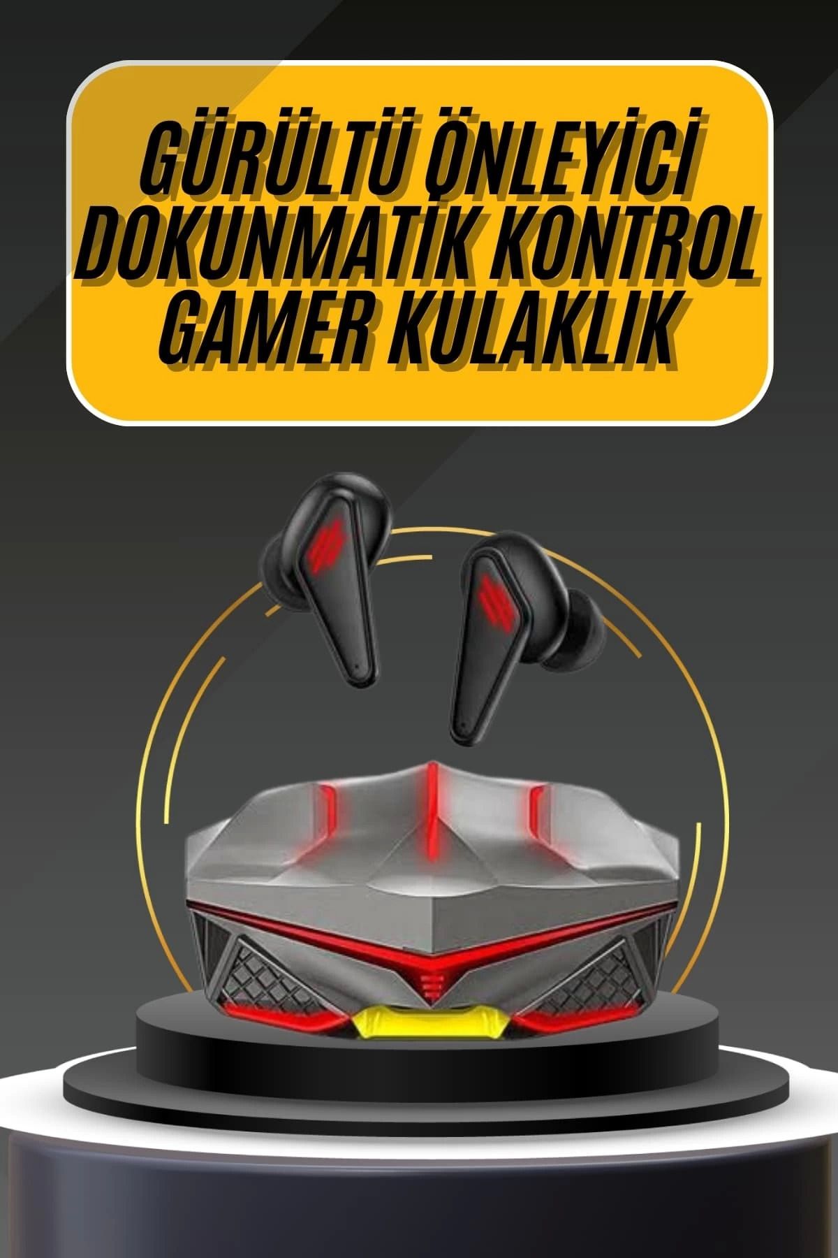 MELFSHOP Bluetooth Kulaklık HD Ses Kaliteli Işıklı Metal Kasa Ios Android Uyumlu Mikrofonlu